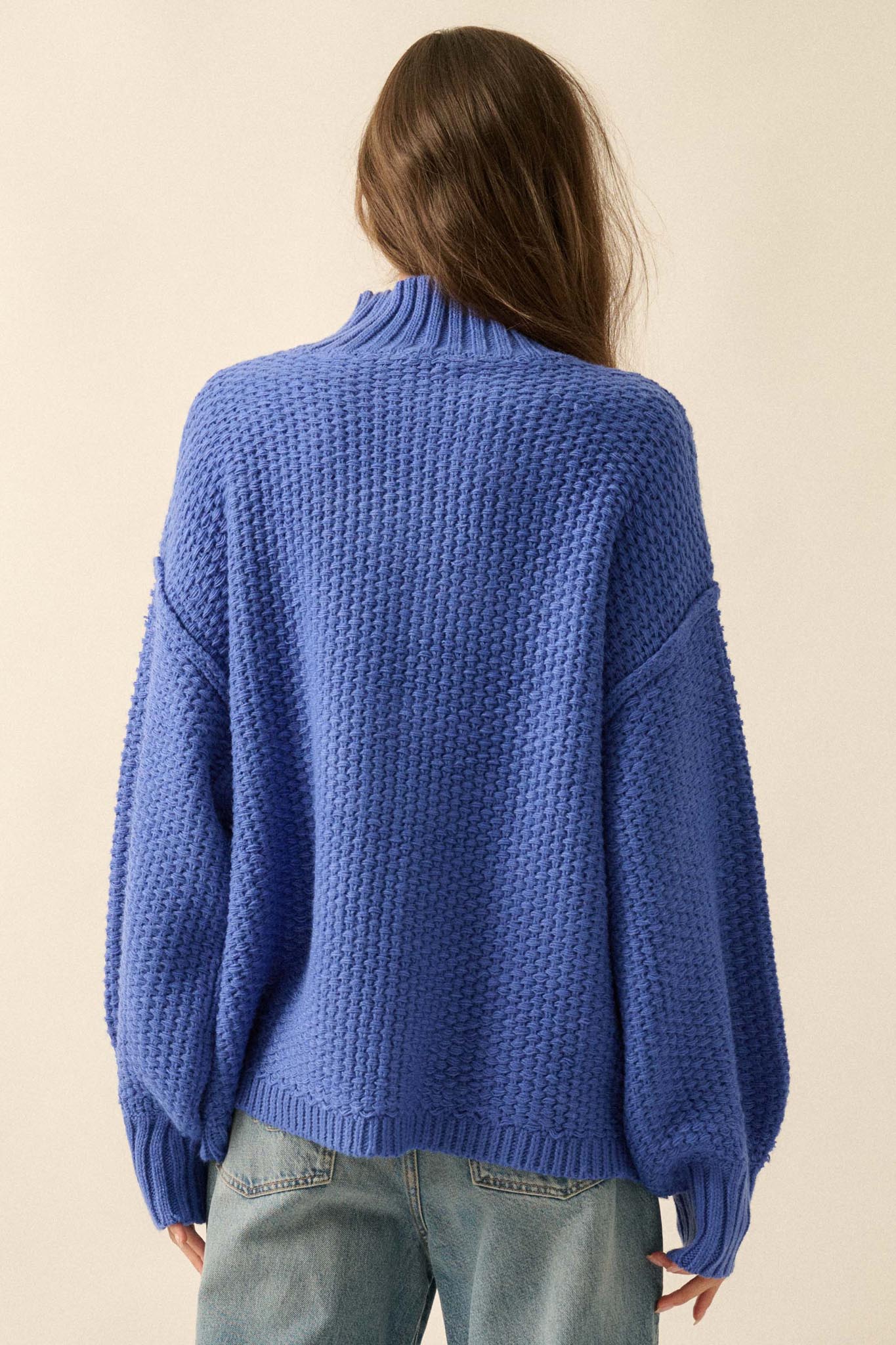 Time Goes By Crochet-Knit Mock-Neck Sweater - Image 18