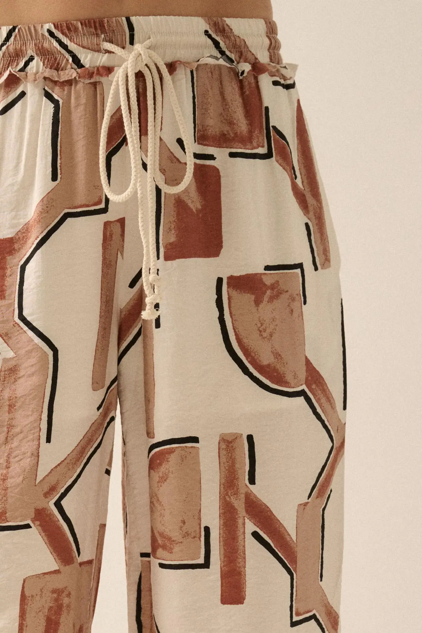 Timeless Journey Abstract-Print Wide-Leg Pants - Image 3