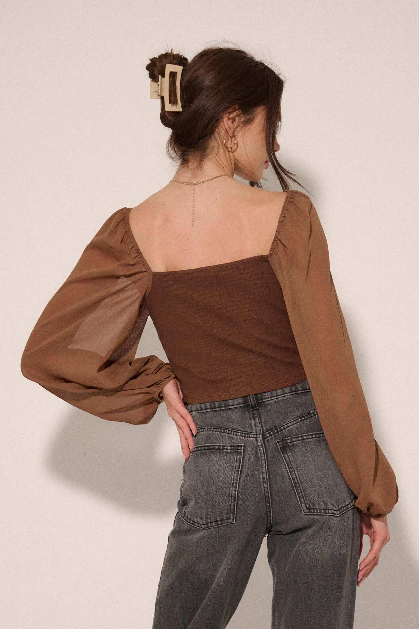 Timeless Love Long-Sleeve Cropped Corset Top - Image 13