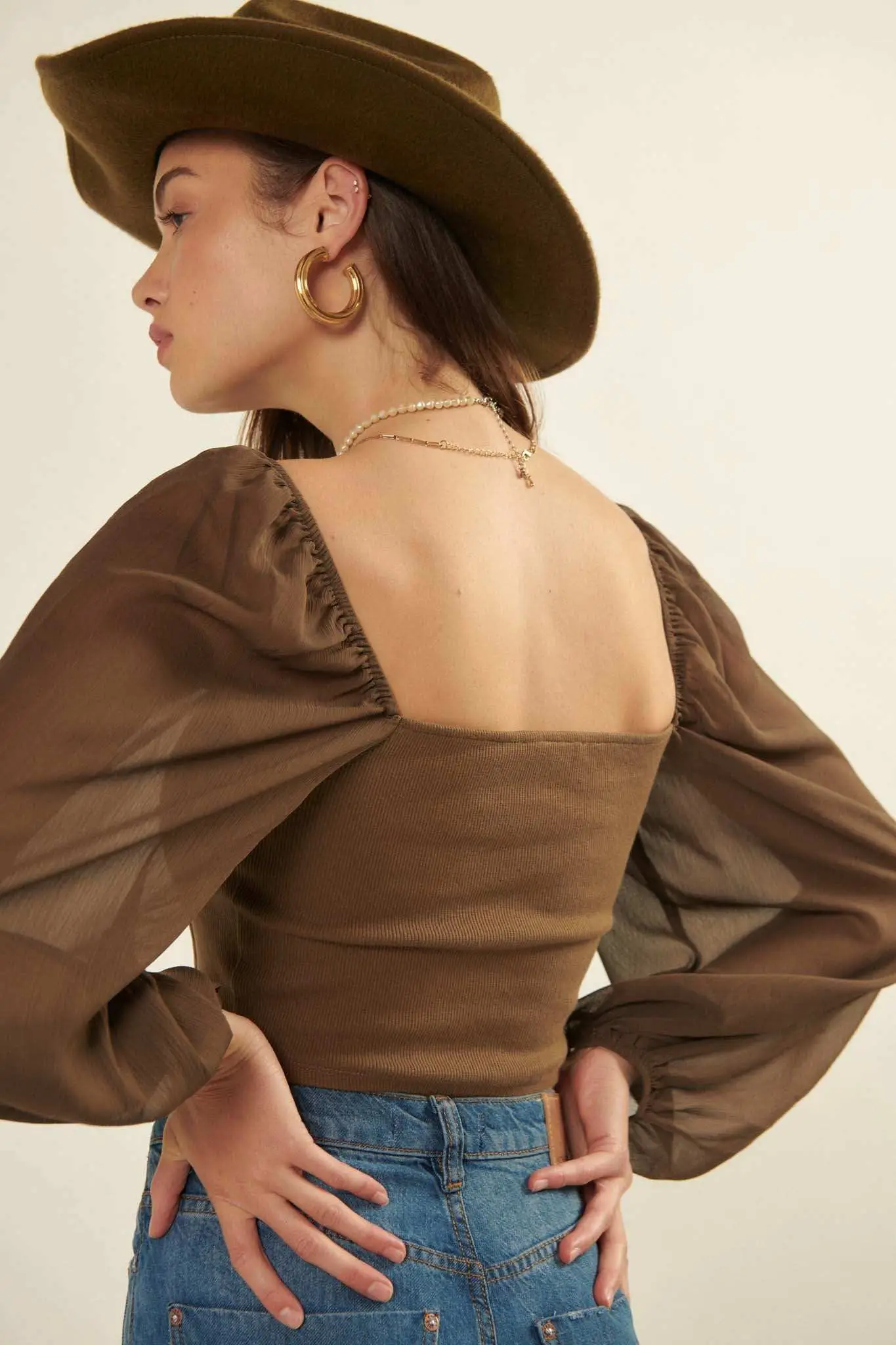 Timeless Love Long-Sleeve Cropped Corset Top - Image 28