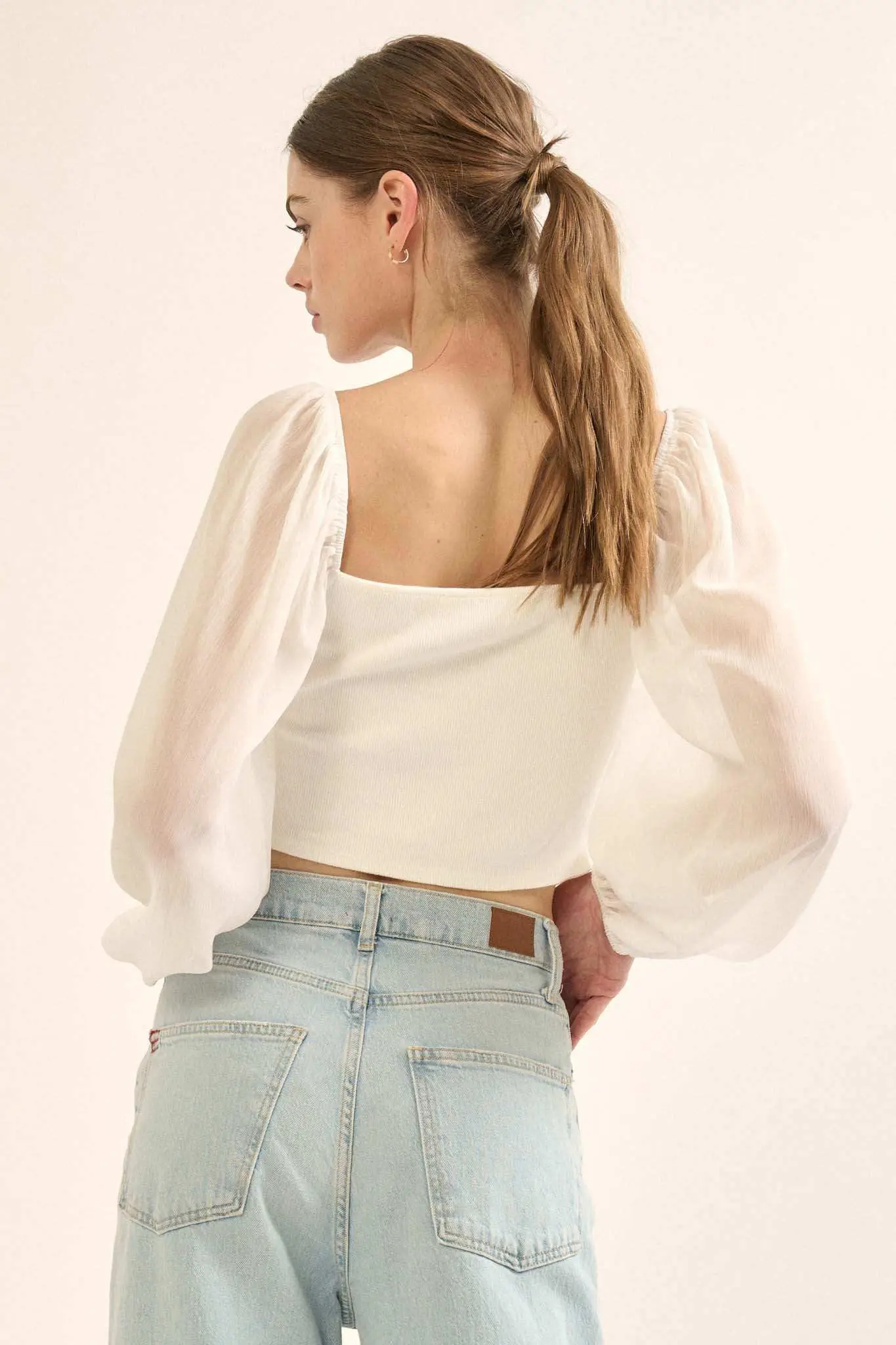 Timeless Love Long-Sleeve Cropped Corset Top - Image 8