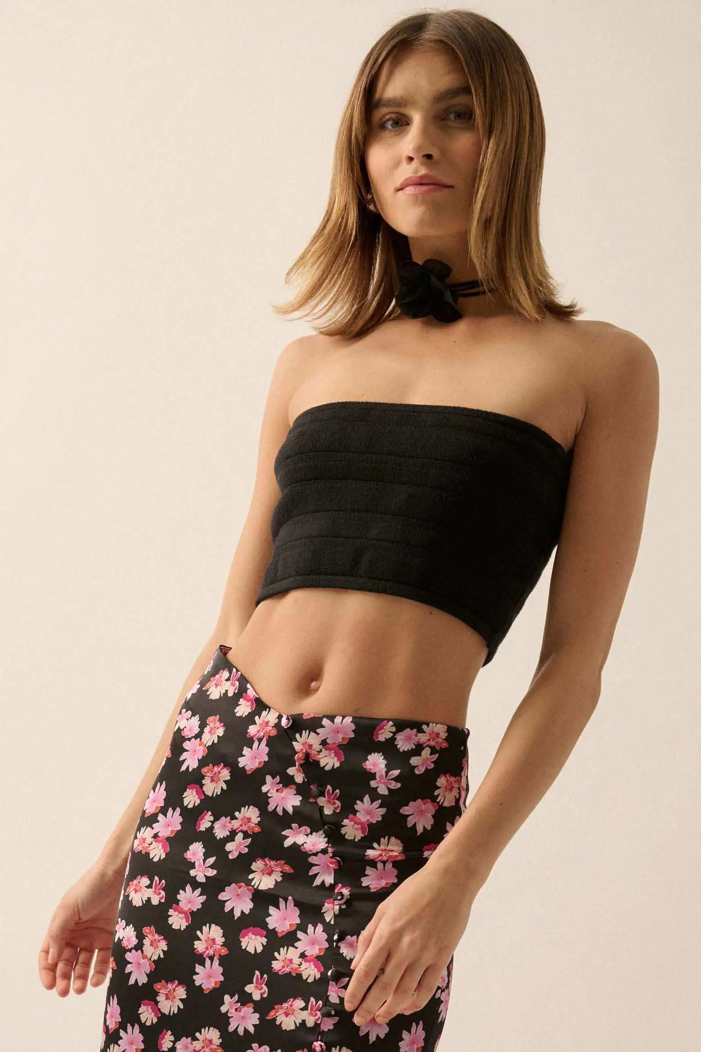 Totally Tubular Ribbed Knit Bandeau Tube Top - Image 10