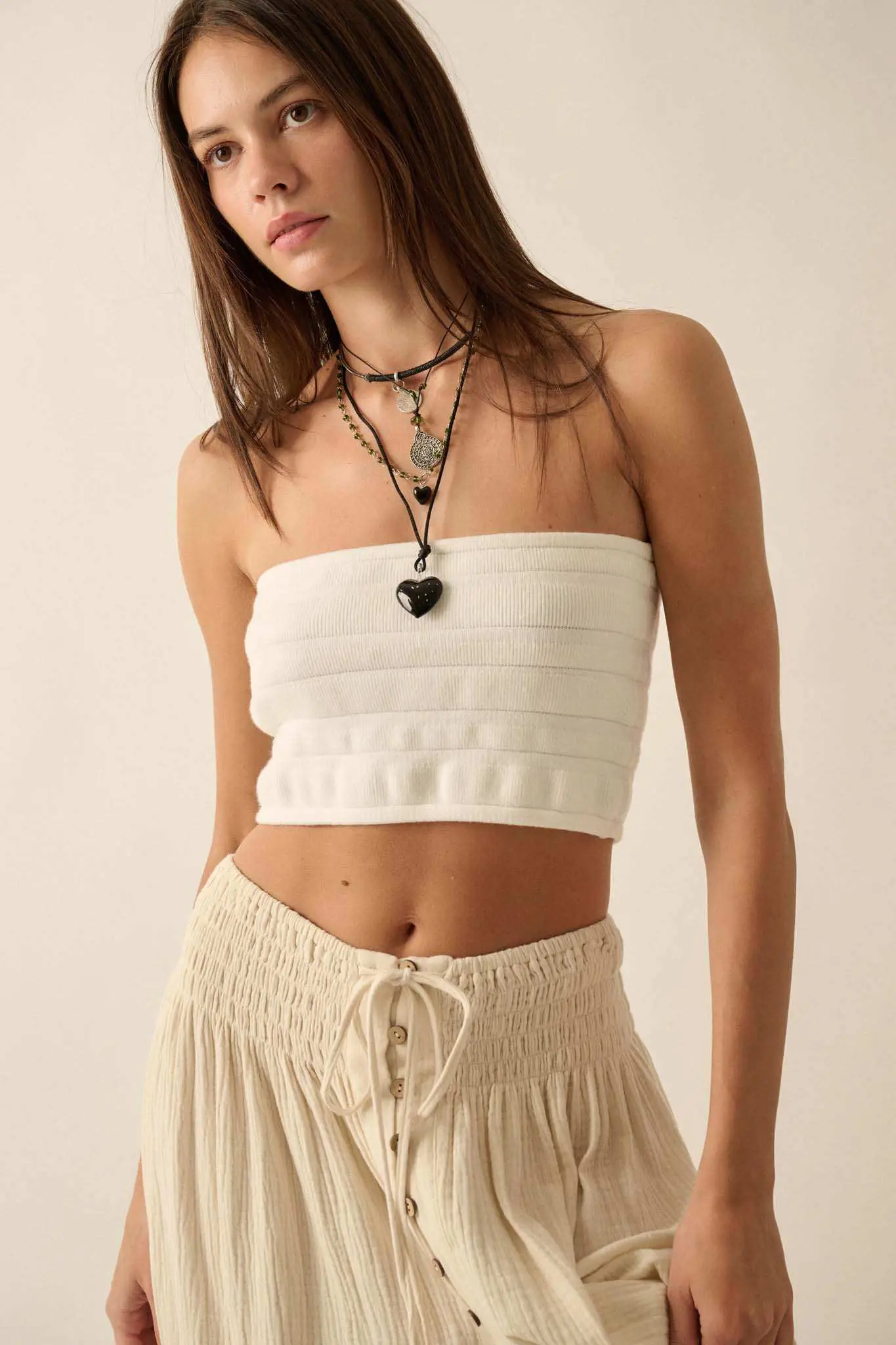 Totally Tubular Ribbed Knit Bandeau Tube Top - Image 15