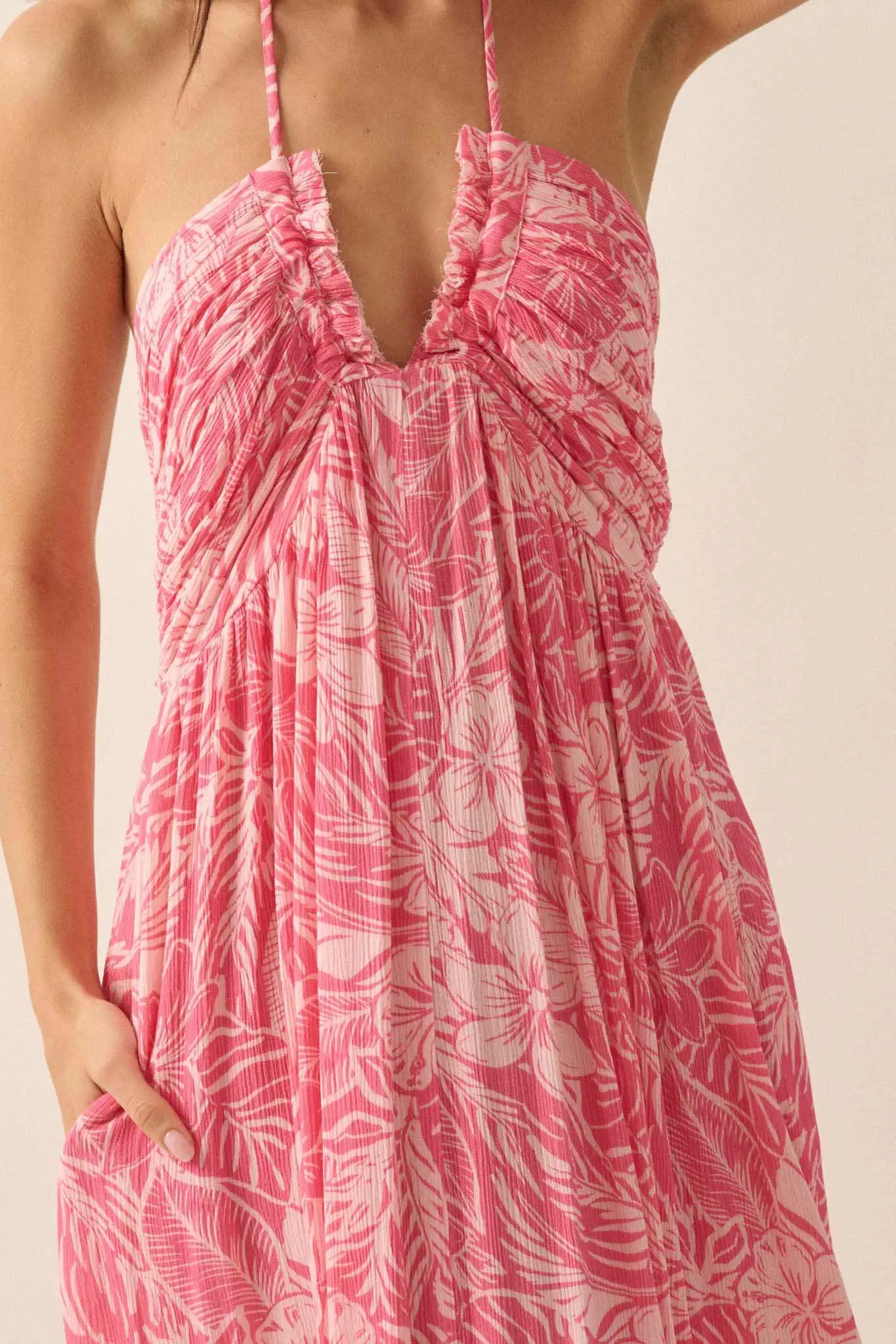 Tropical Tango Floral-Print Halter Maxi Dress - Image 10