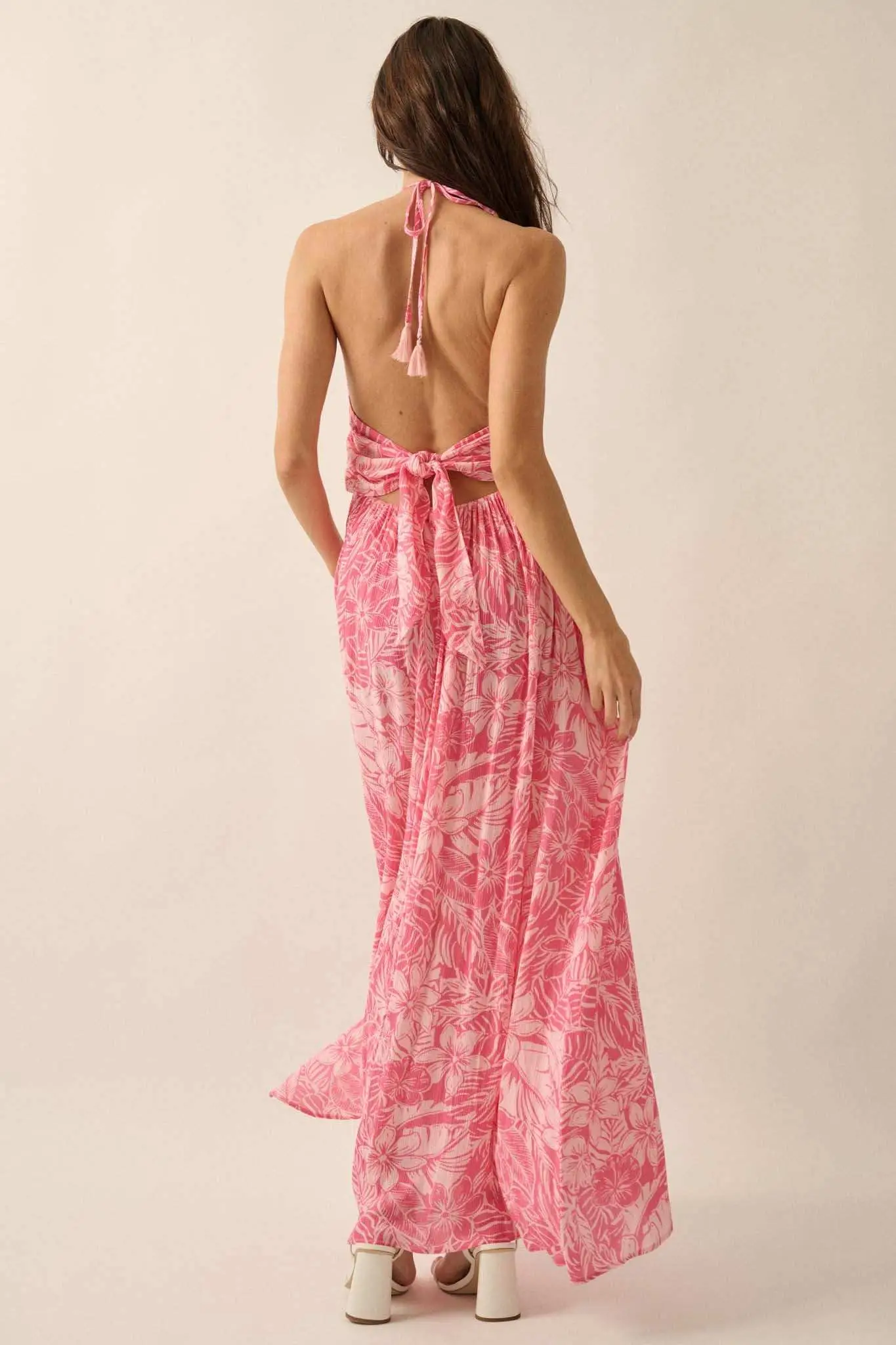 Tropical Tango Floral-Print Halter Maxi Dress - Image 15
