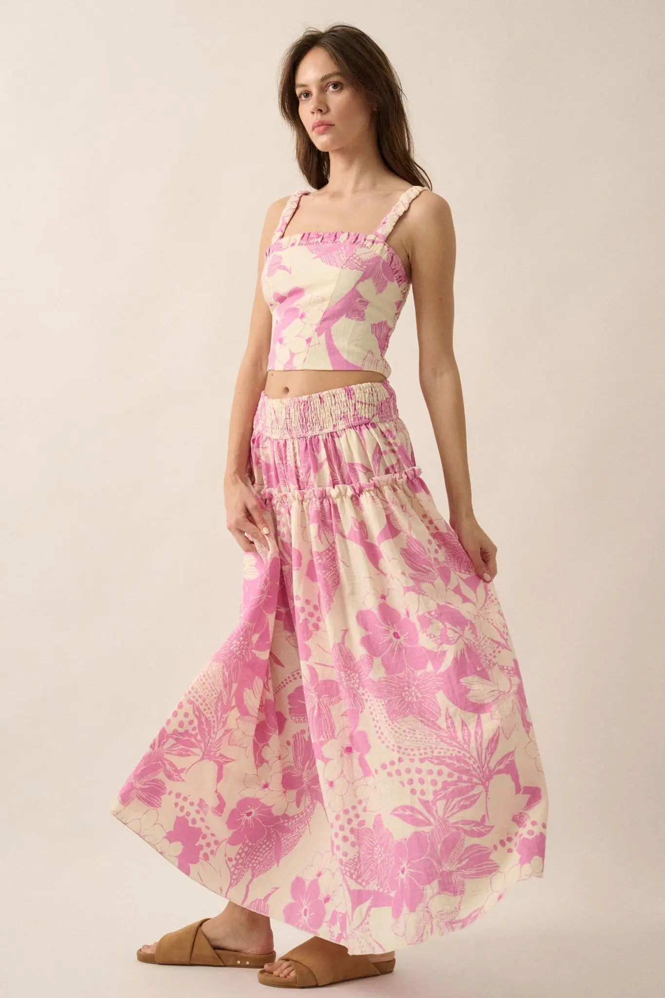 Tropical Treat Floral Cropped Cami Top - Image 5