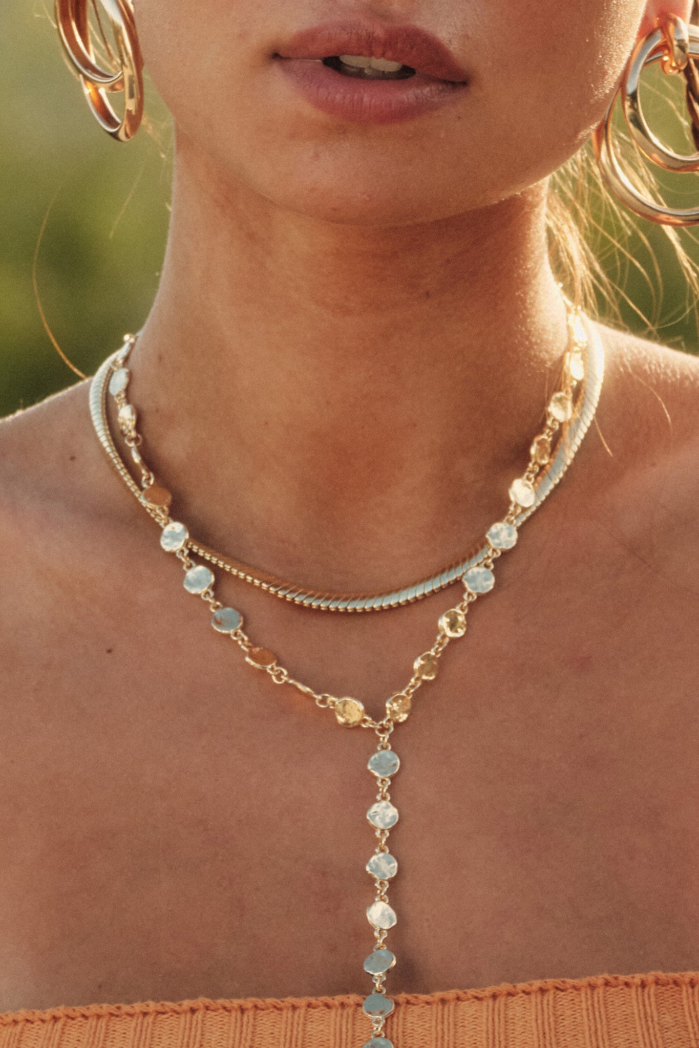 Trousdale Gold-Dipped Snake Chain Necklace - Image 2