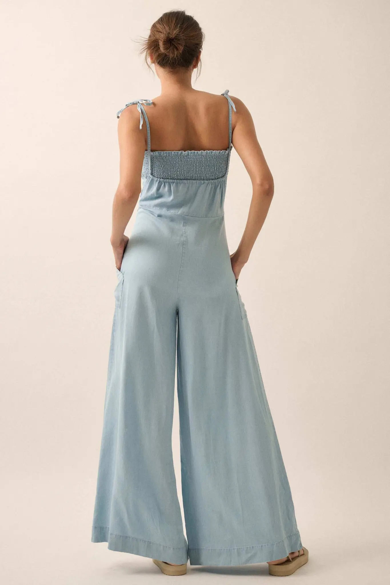 True Blue Denim Overall Jumpsuit and Tube Top Set - Image 6