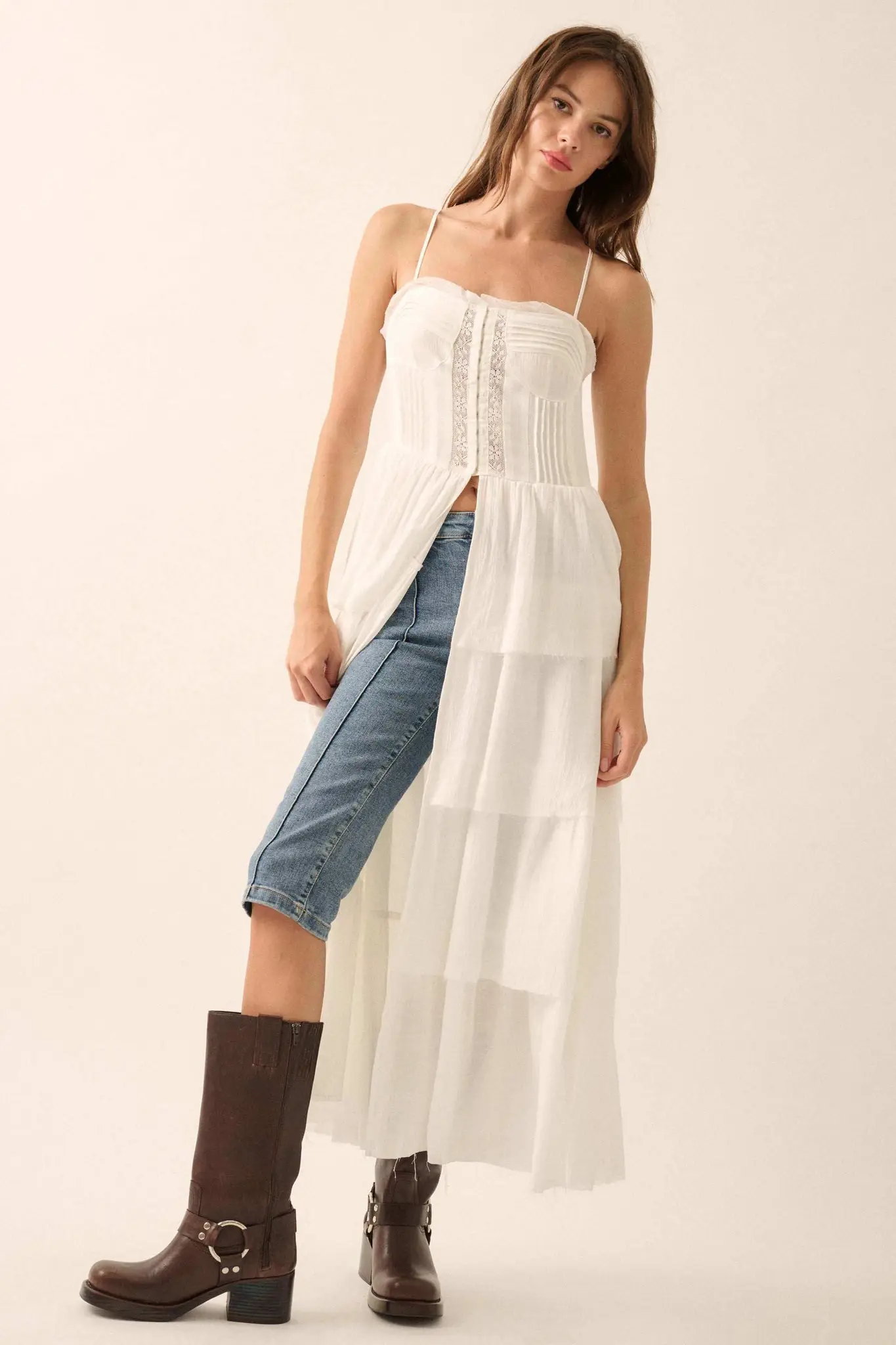 True Romance Pleated Tiered Ruffle Maxi Top - Image 6