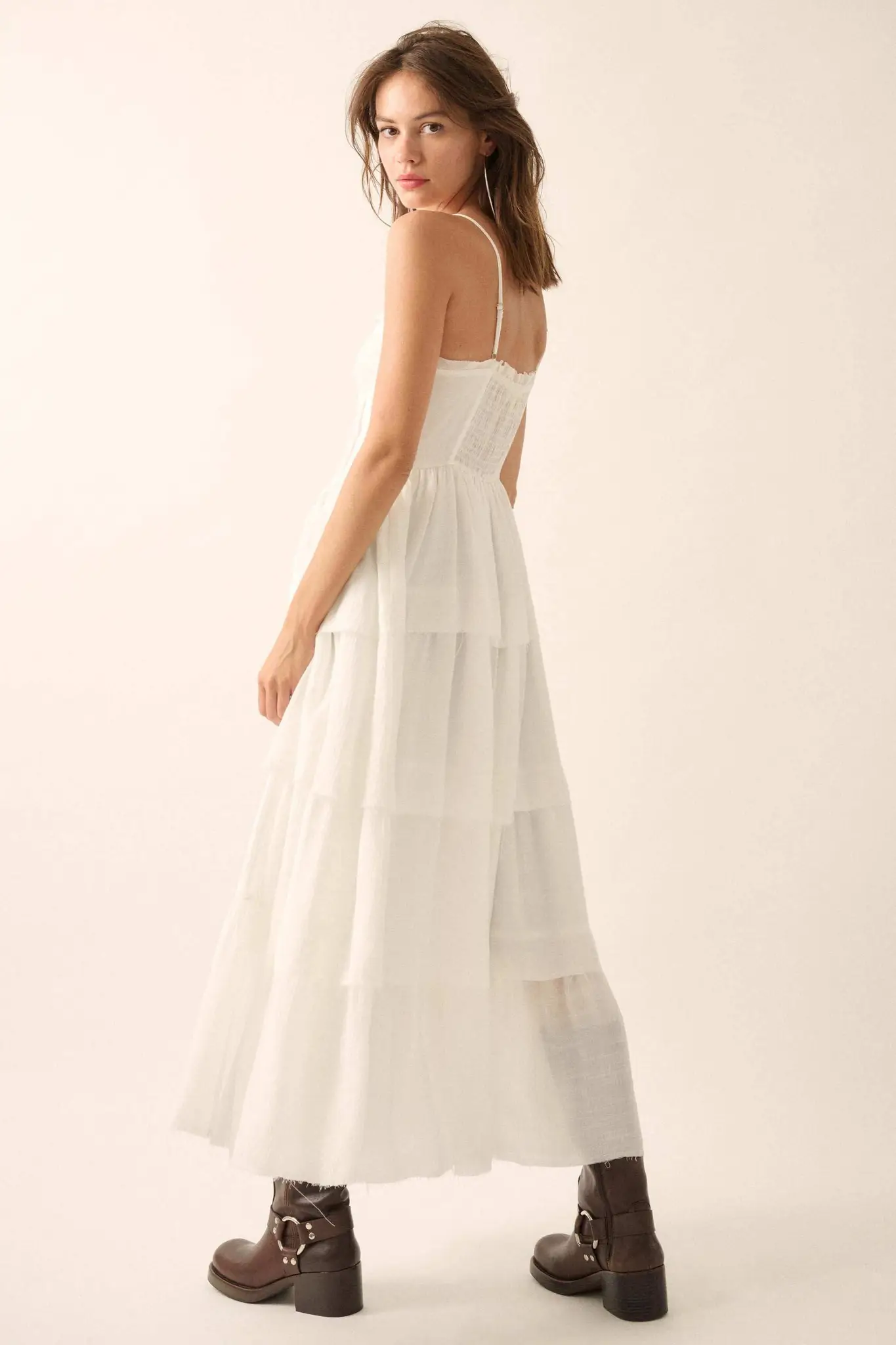 True Romance Pleated Tiered Ruffle Maxi Top - Image 9