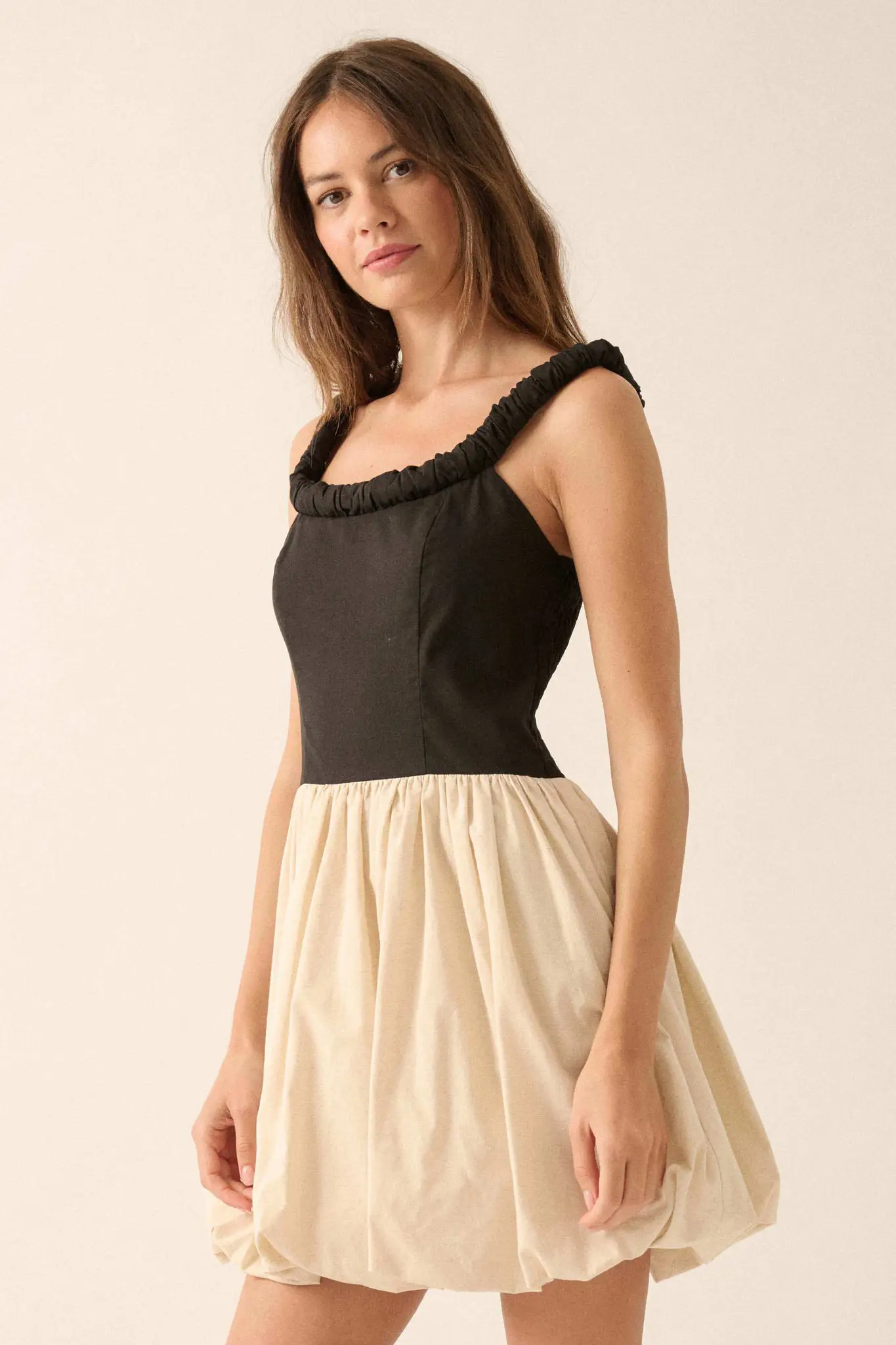 Twice As Nice Colorblock Bubble Mini Dress - Image 11