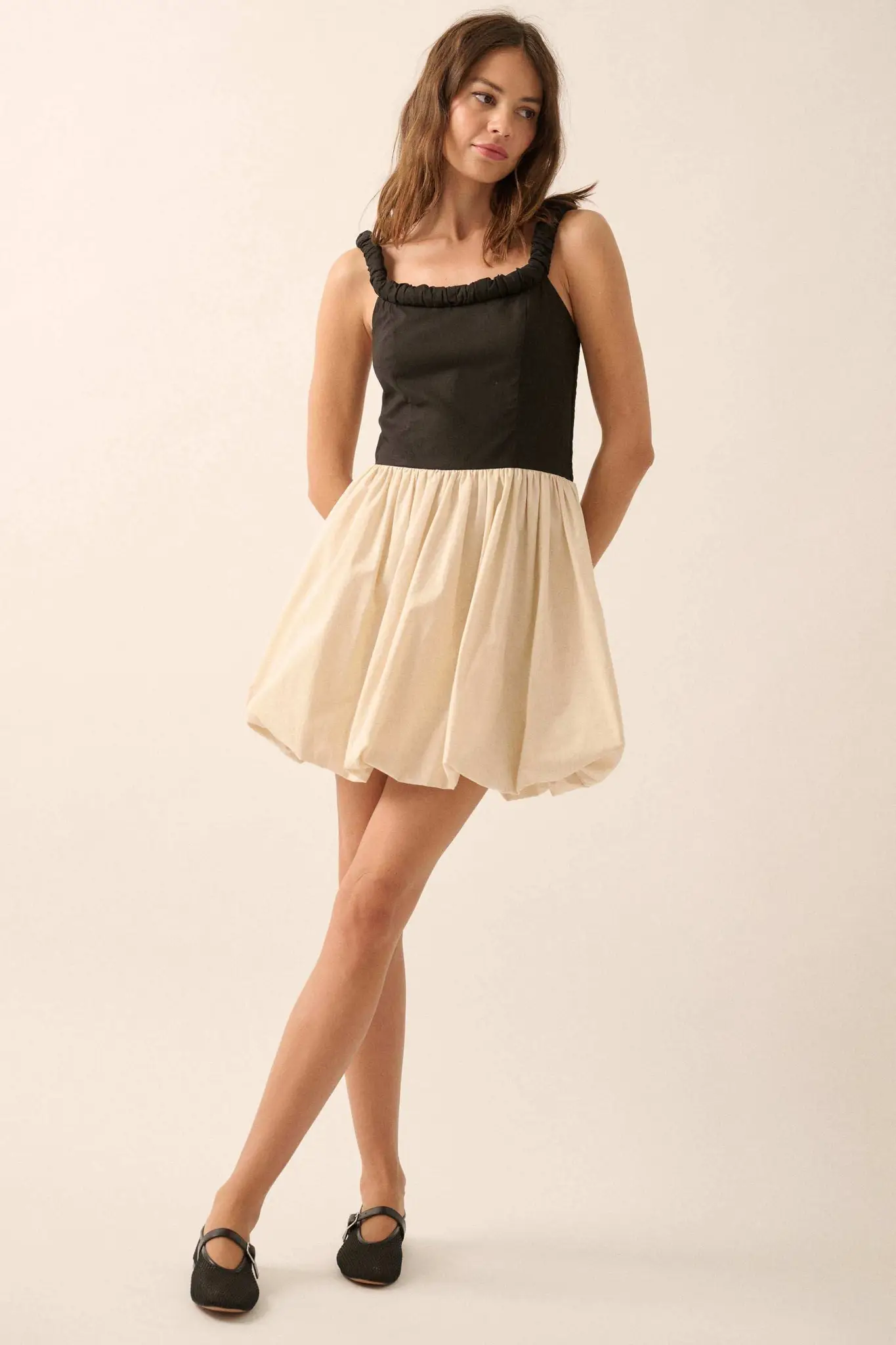 Twice As Nice Colorblock Bubble Mini Dress - Image 8