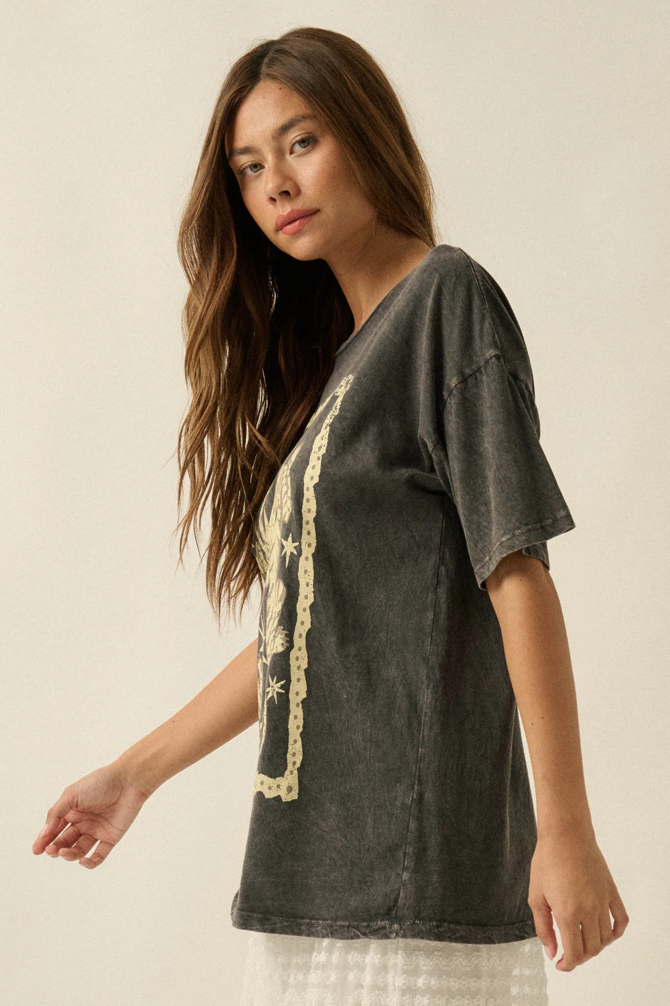 Twin Tigers Vintage-Wash Oversize Graphic Tee - Image 9