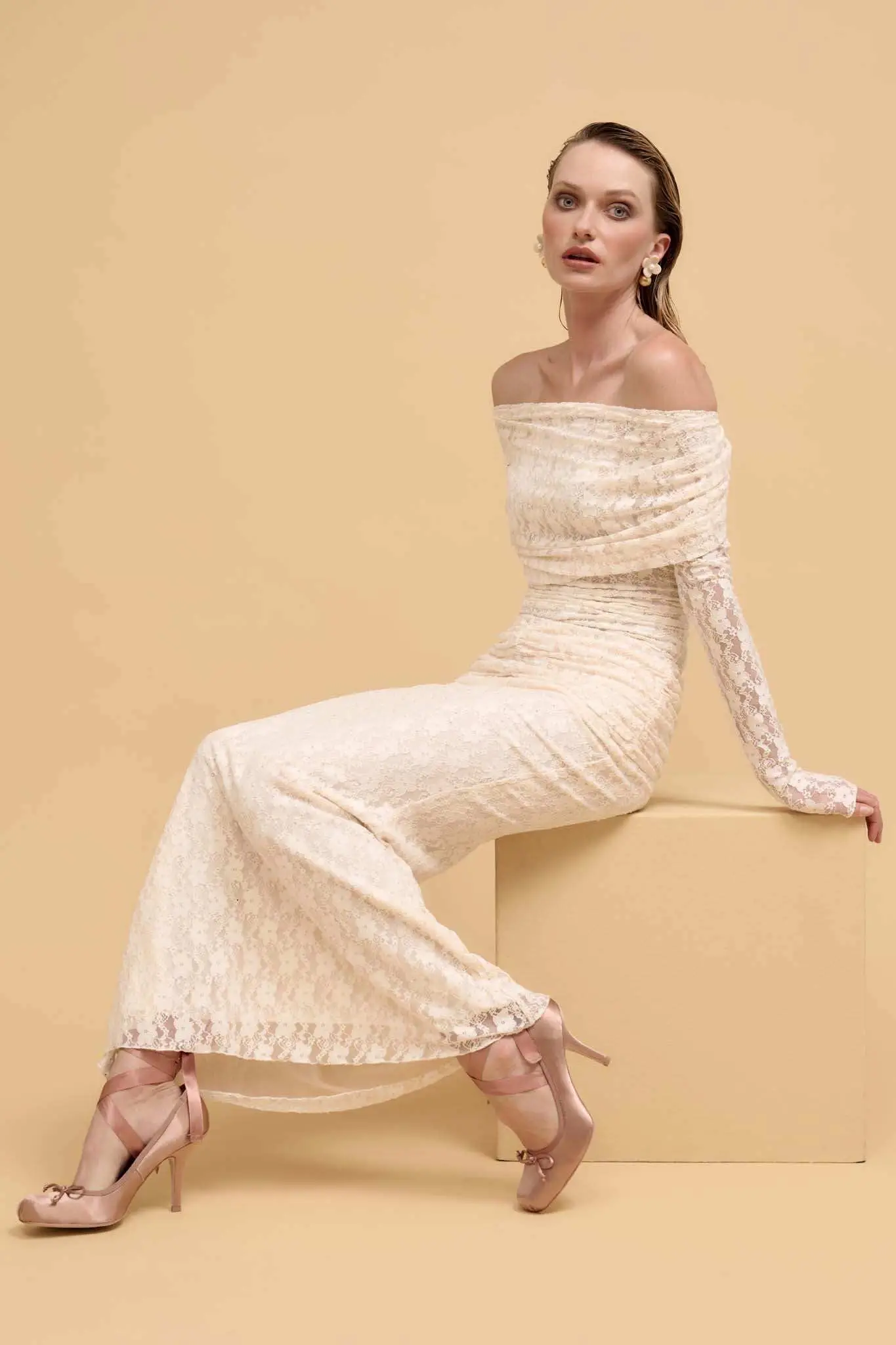 Under the Stars Studded Lace Mermaid Maxi Skirt - Image 10