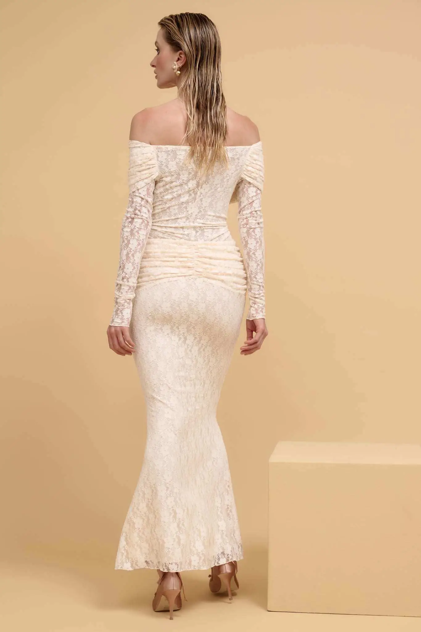 Under the Stars Studded Lace Mermaid Maxi Skirt - Image 12