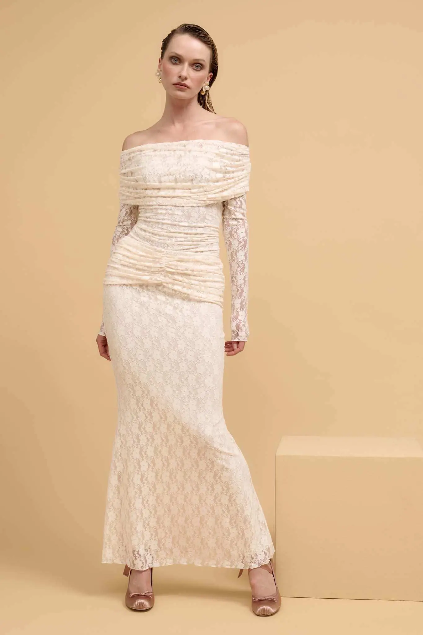Under the Stars Studded Lace Mermaid Maxi Skirt - Image 9