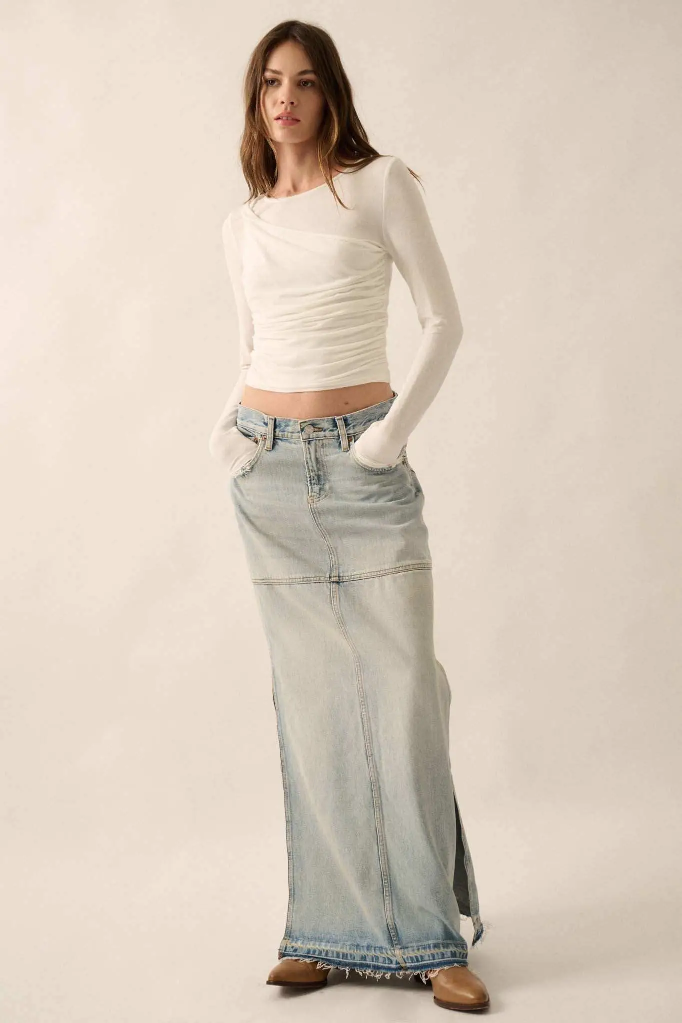 Under Wraps Asymmetrical Layered Baby Rib Top - Image 10