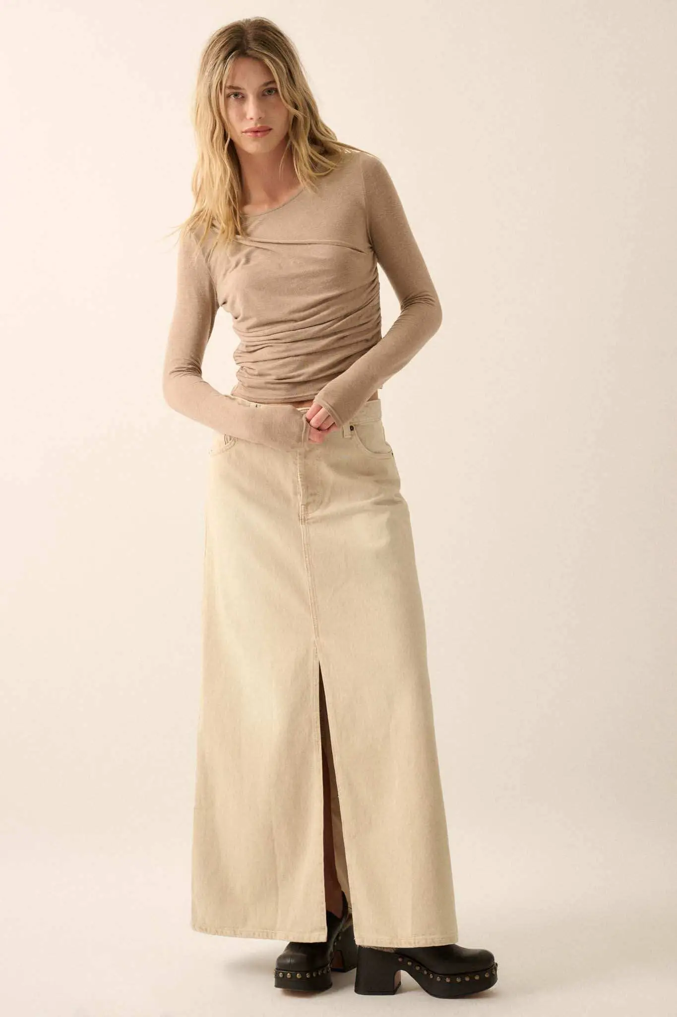 Under Wraps Asymmetrical Layered Baby Rib Top - Image 14