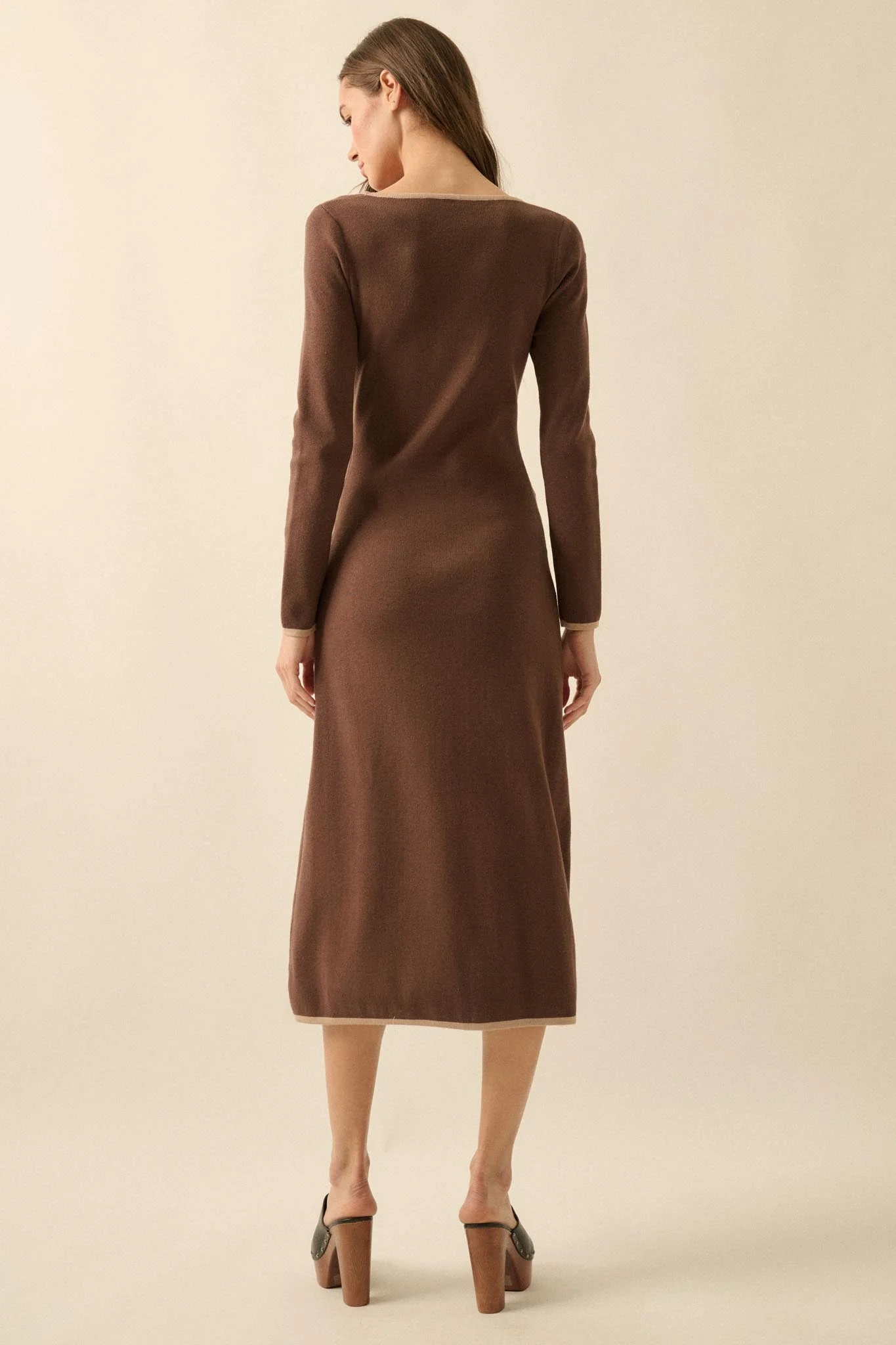 Uptown Girl Button-Detail Rib-Knit Midi Dress - Image 12