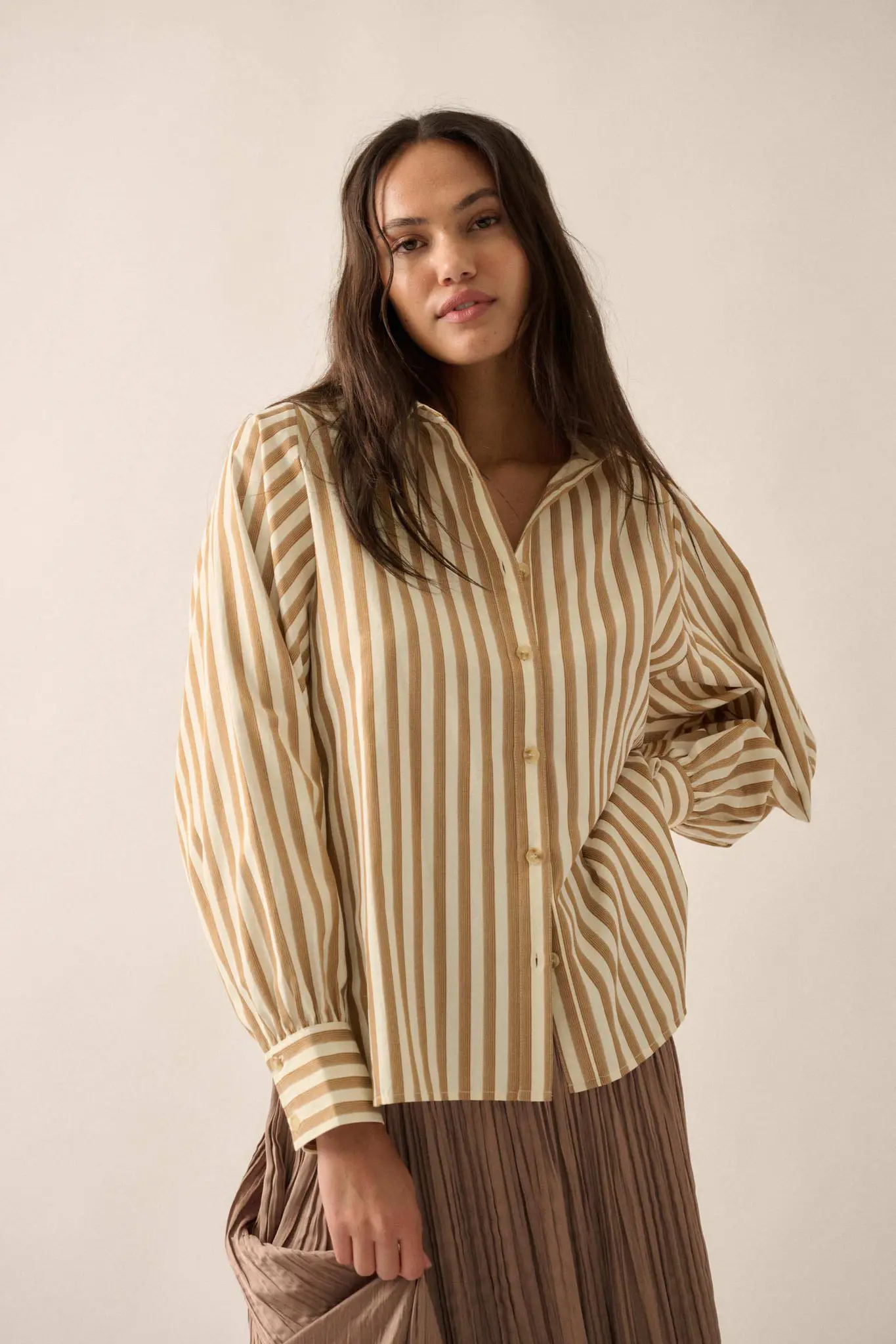 Vertical Ambition Striped Button-Up Shirt - Image 4