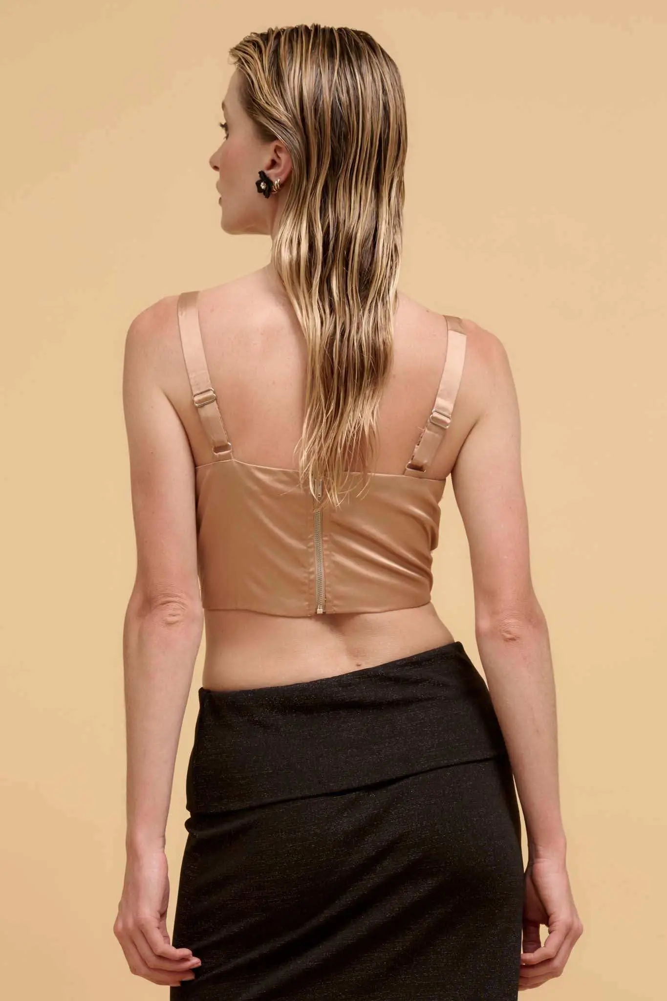 VIP List Beaded Sequin Cropped Cami Top - Image 12
