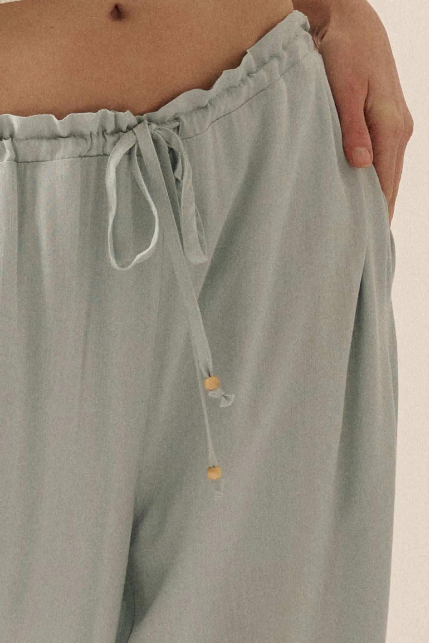 Walk on By Wide-Leg Drawstring Palazzo Pants - Image 3