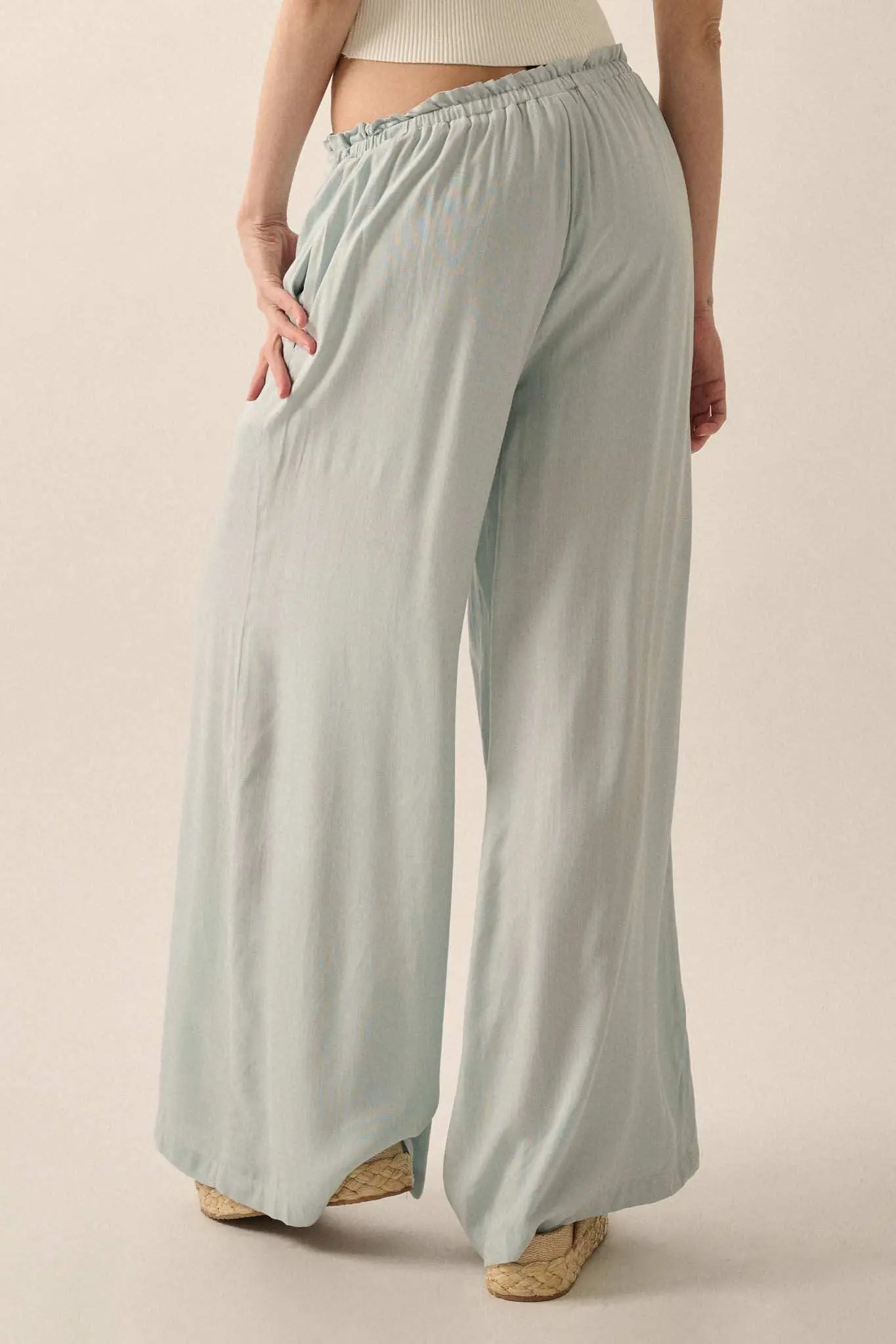 Walk on By Wide-Leg Drawstring Palazzo Pants - Image 6
