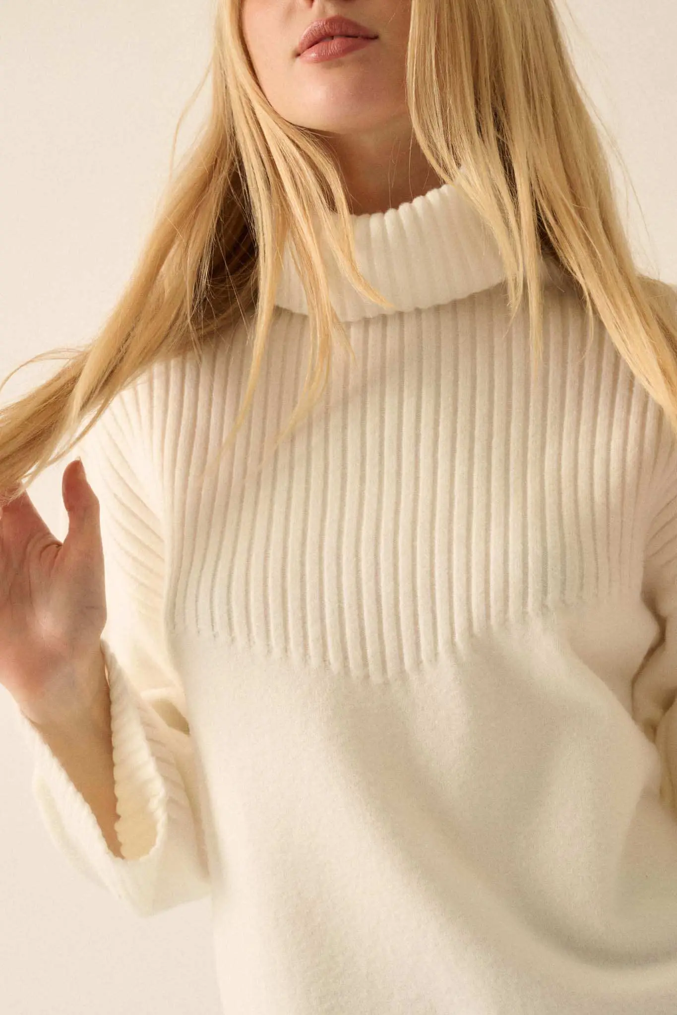 Warmest Regards Split-Hem Turtleneck Sweater - Image 7