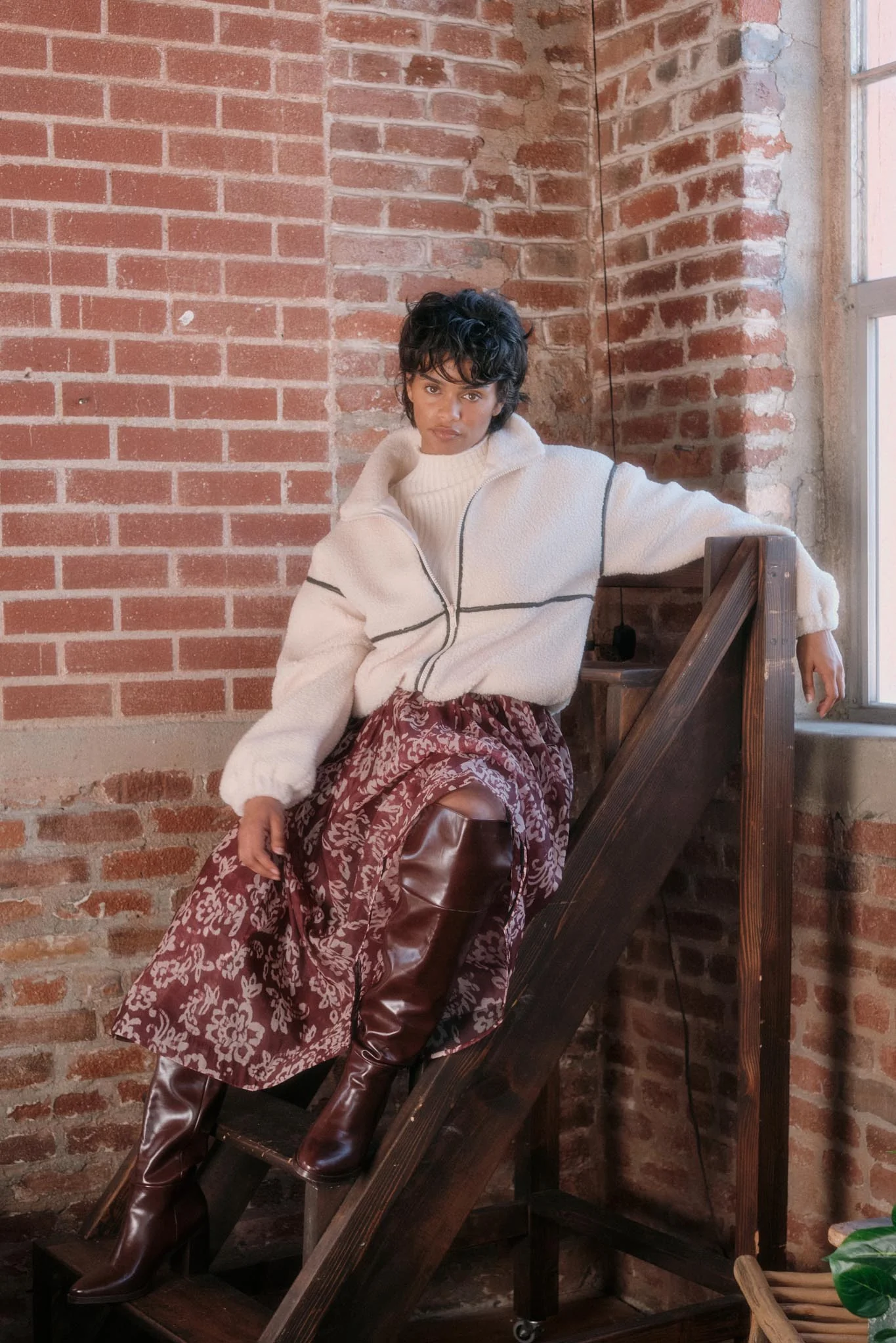 Warming Up Sherpa Fleece Zip-Front Jacket - Image 2