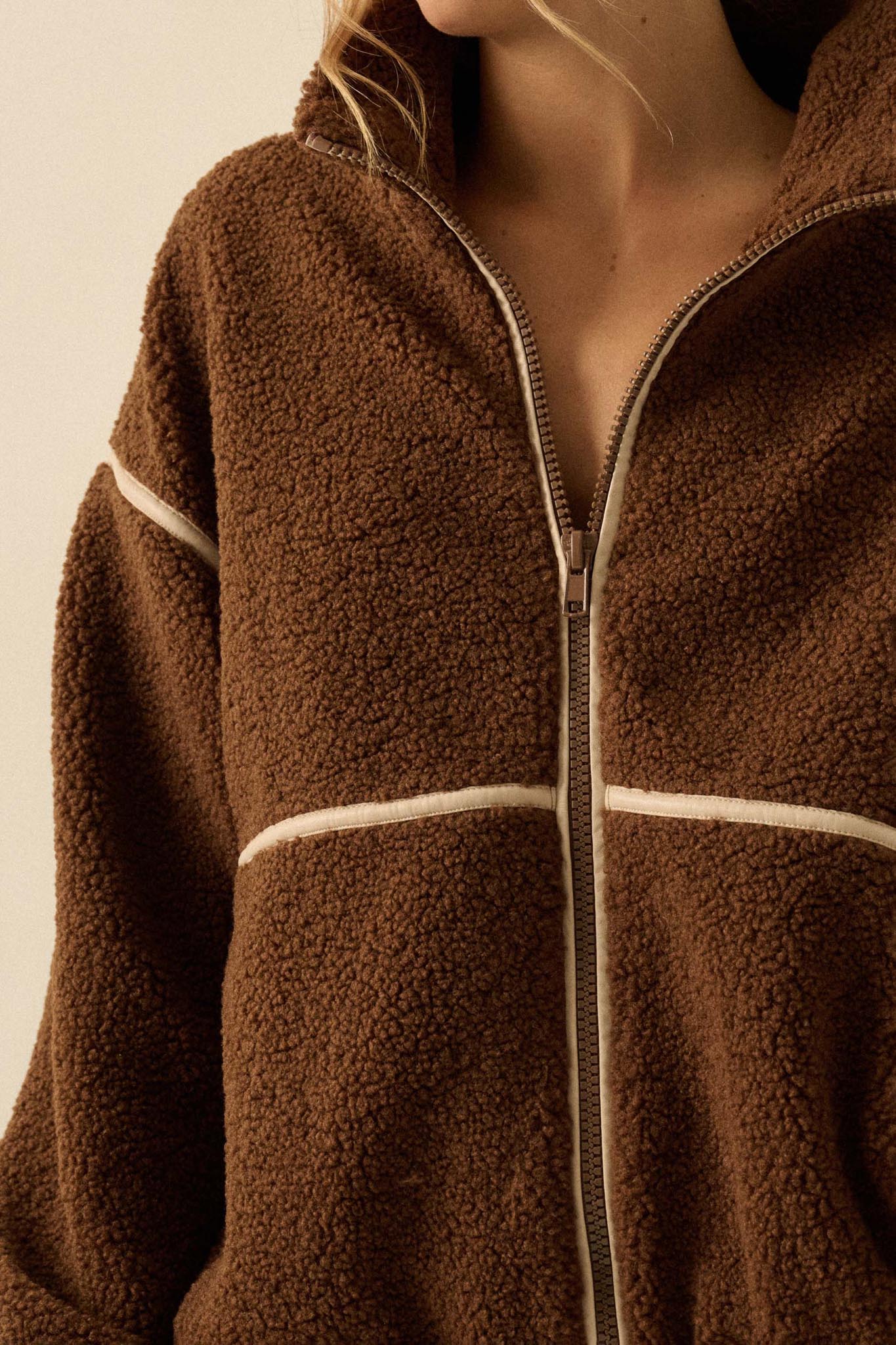 Warming Up Sherpa Fleece Zip-Front Jacket - Image 26