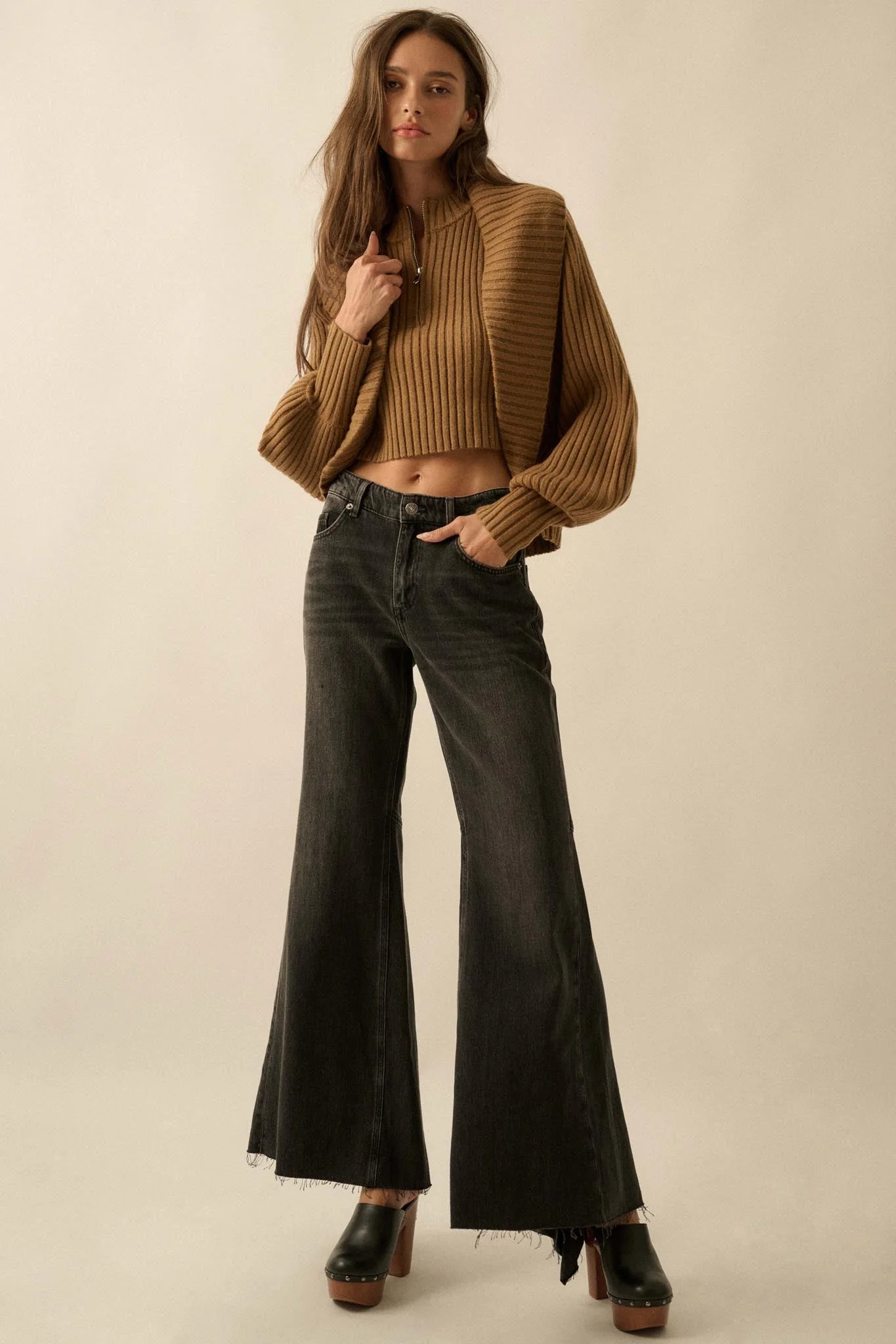 Way of Life Rib-Knit Shrug and Sleeveless Crop Top - Image 4