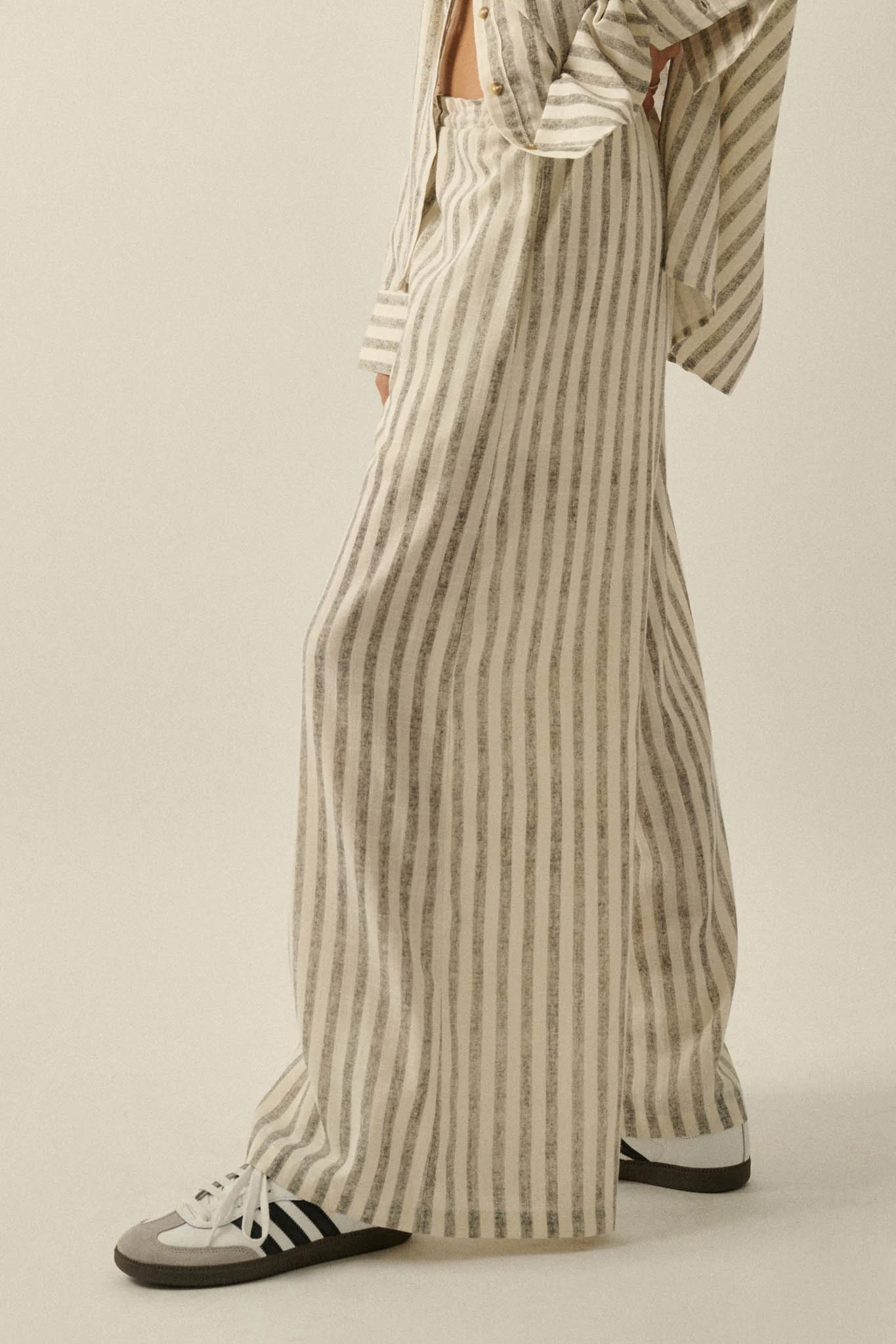 Weekend Mood Striped Wide-Leg Drawstring Pants - Image 11