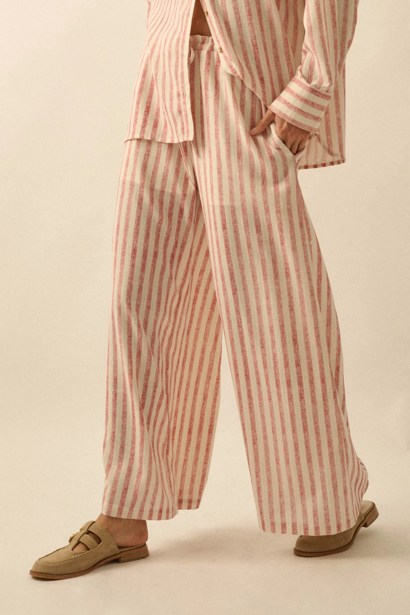 Weekend Mood Striped Wide-Leg Drawstring Pants - Image 5
