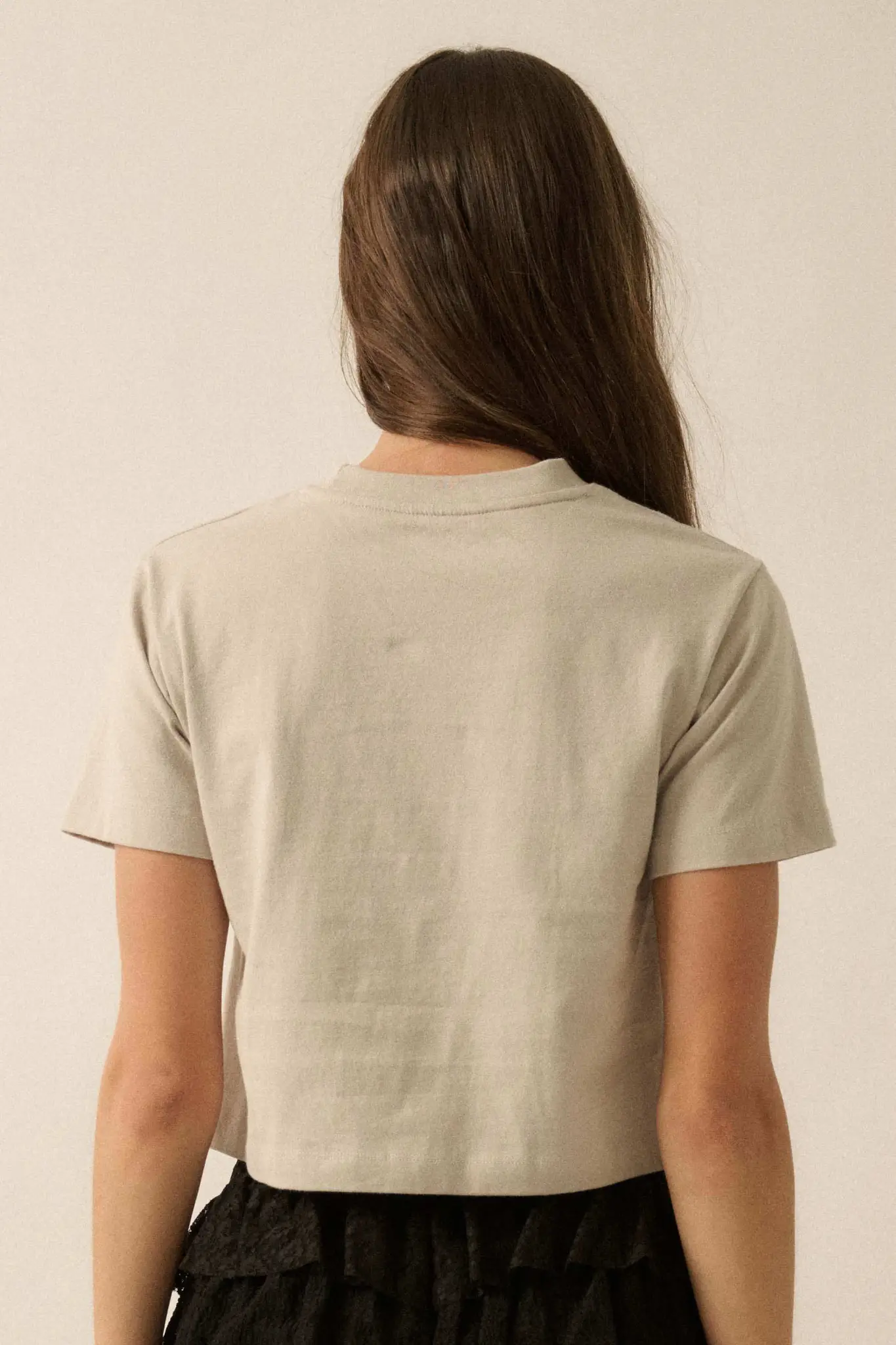 Western Hearts Cropped Graphic Baby Tee - Image 8