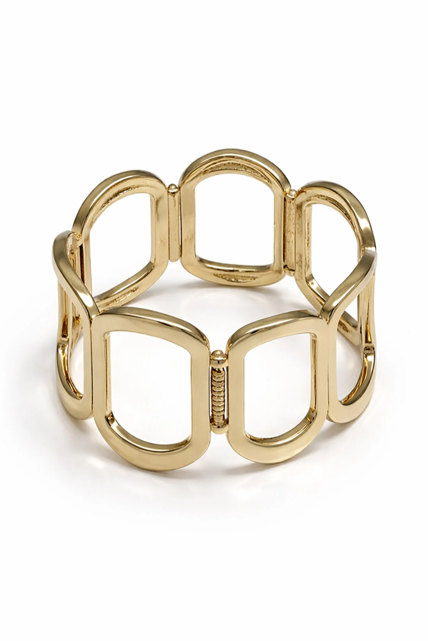Westwood Gold Geometric Hinge Bangle Bracelet - Image 2