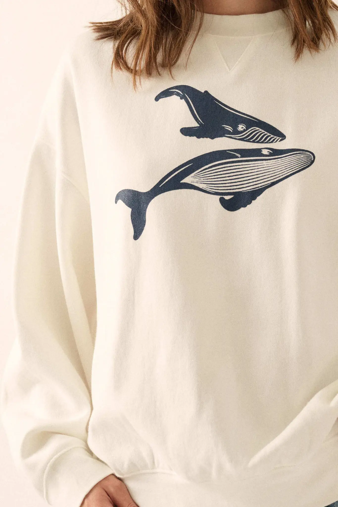 Whale of a Time French Terry Graphic Sweatshirt - Image 2