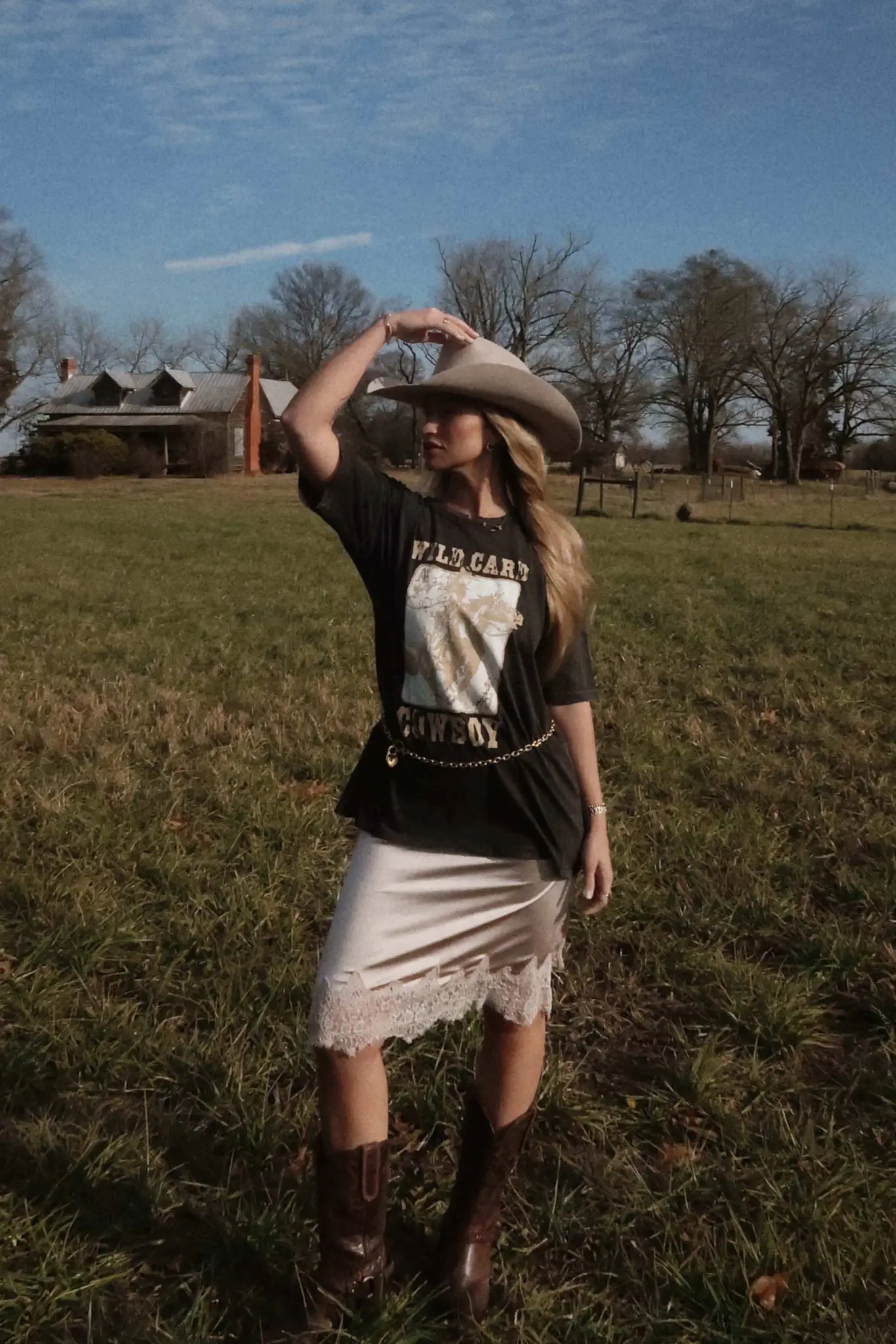 Wild Card Cowboy Distressed Graphic Tee