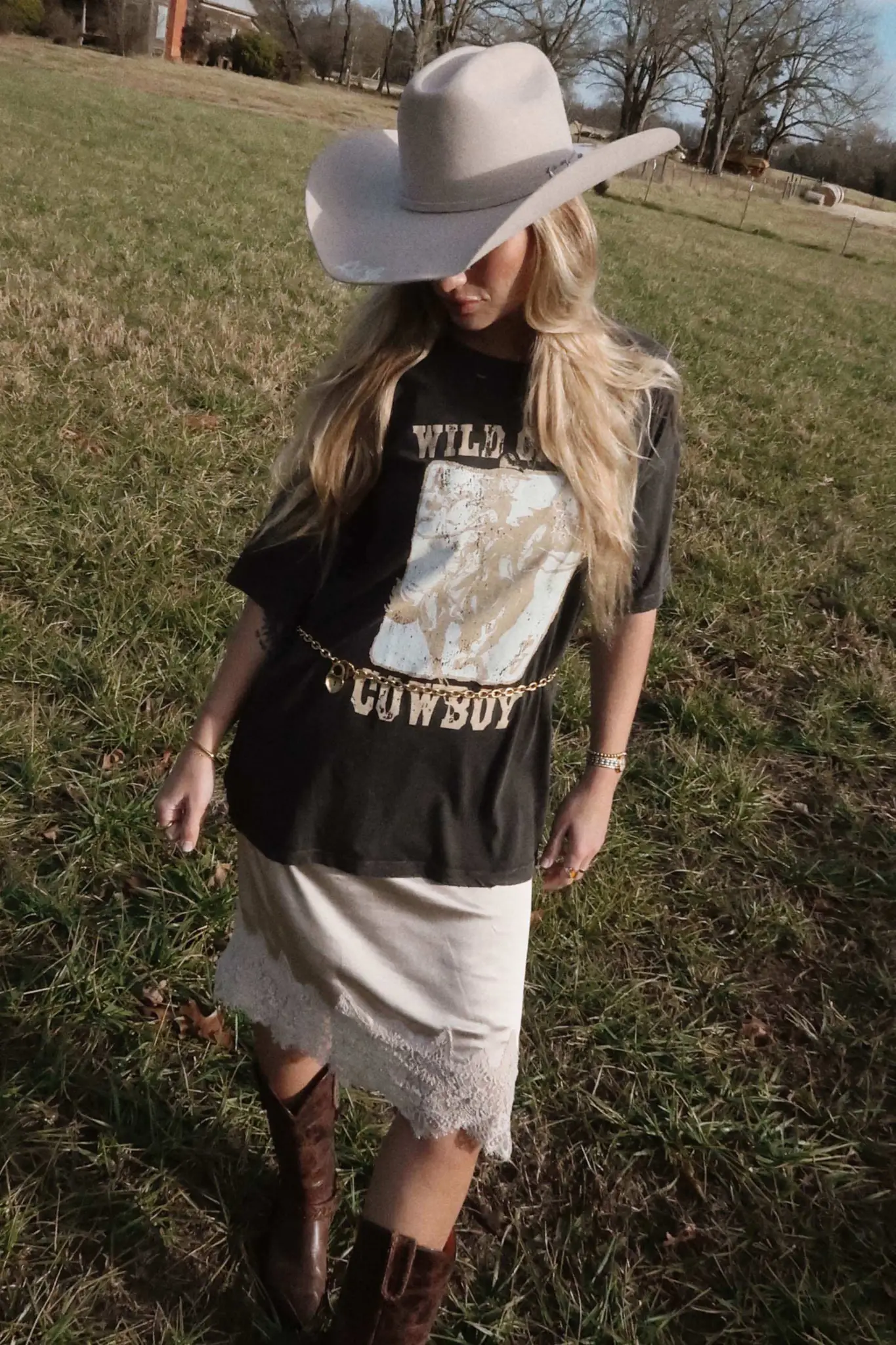 Wild Card Cowboy Distressed Graphic Tee - Image 3