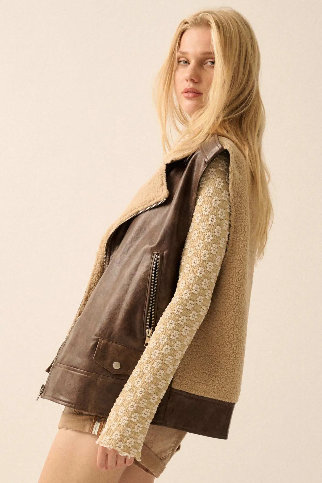 Wild One Vegan Leather and Fleece Motorcycle Vest - Image 13