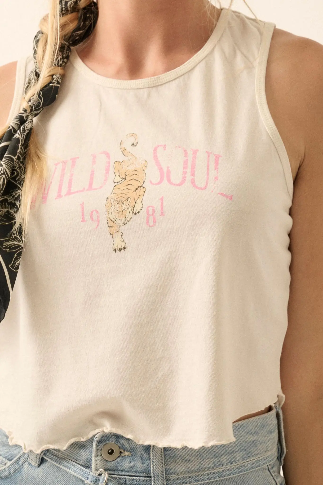 Wild Soul Lettuce-Edge Graphic Tank Top - Image 2