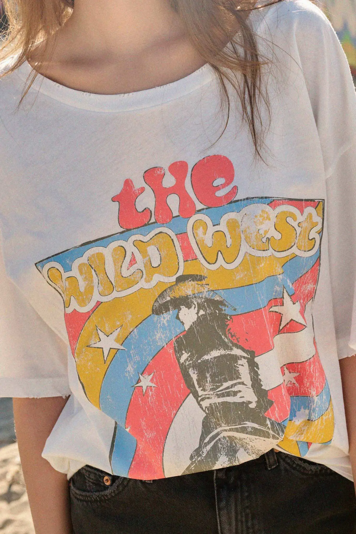 Wild West Oversize Cowboy Graphic Tee - Image 2