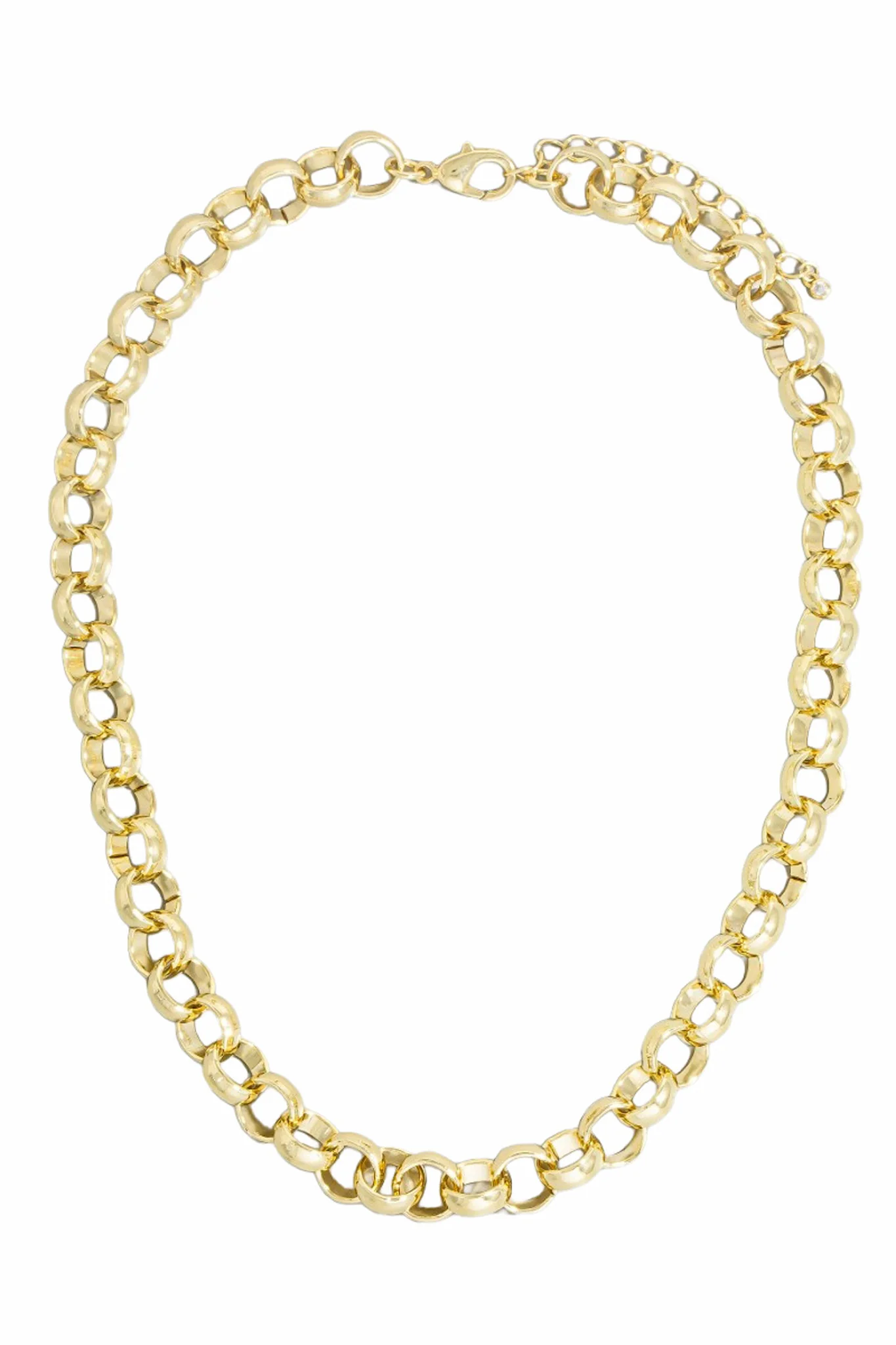 Wiltern Gold-Dipped Ring Chain Necklace