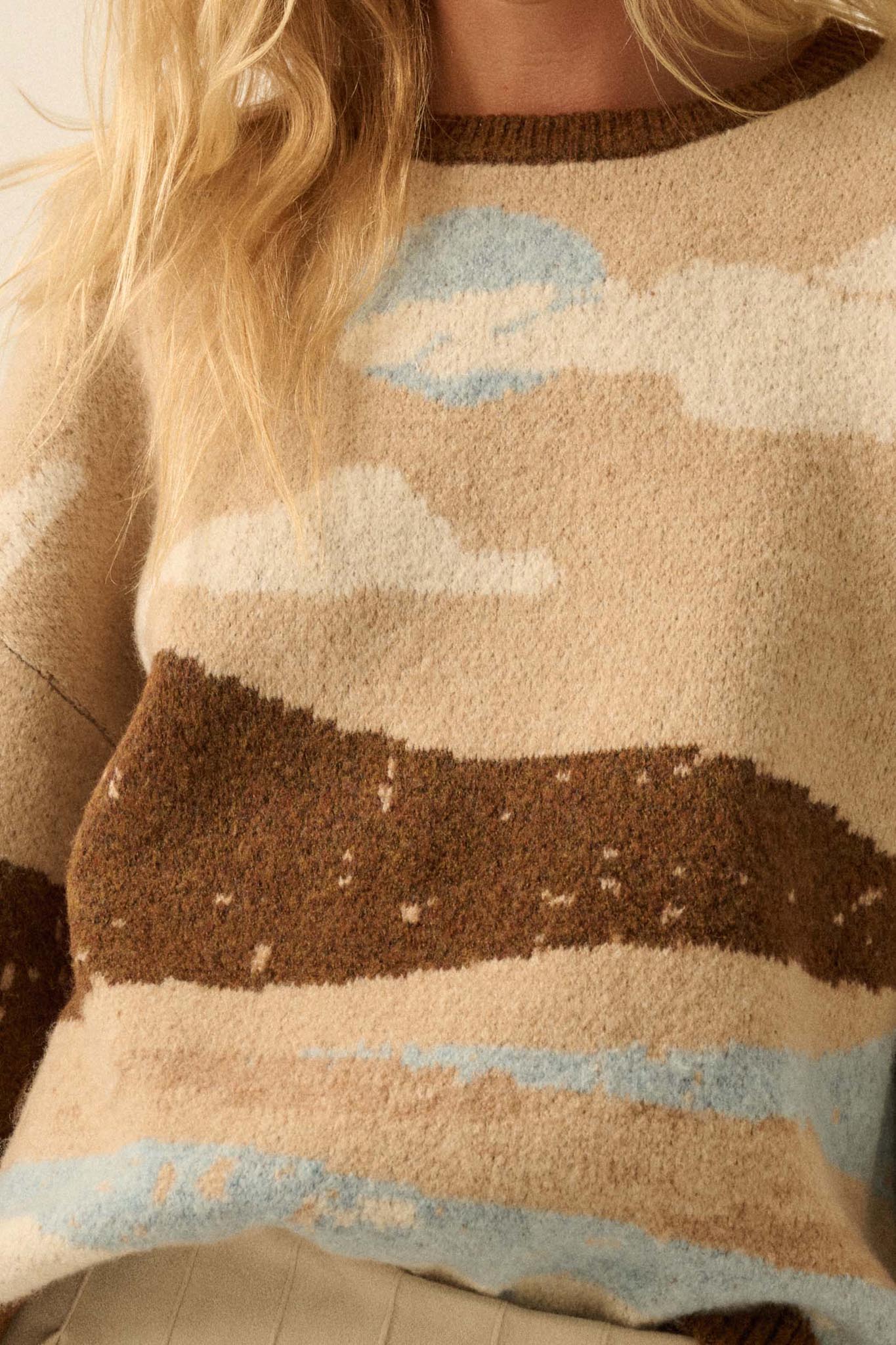 Wonderful World Jacquard-Knit Landscape Sweater - Image 8