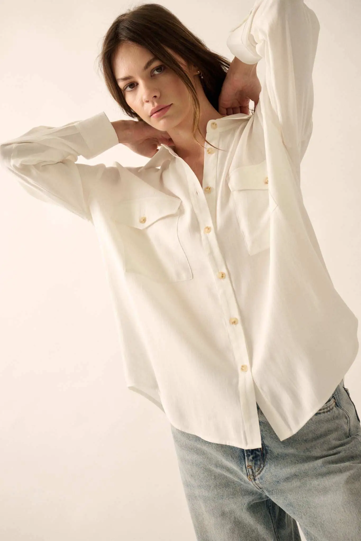 Work Ethic Solid Button-Up Pocket Shirt - Image 10
