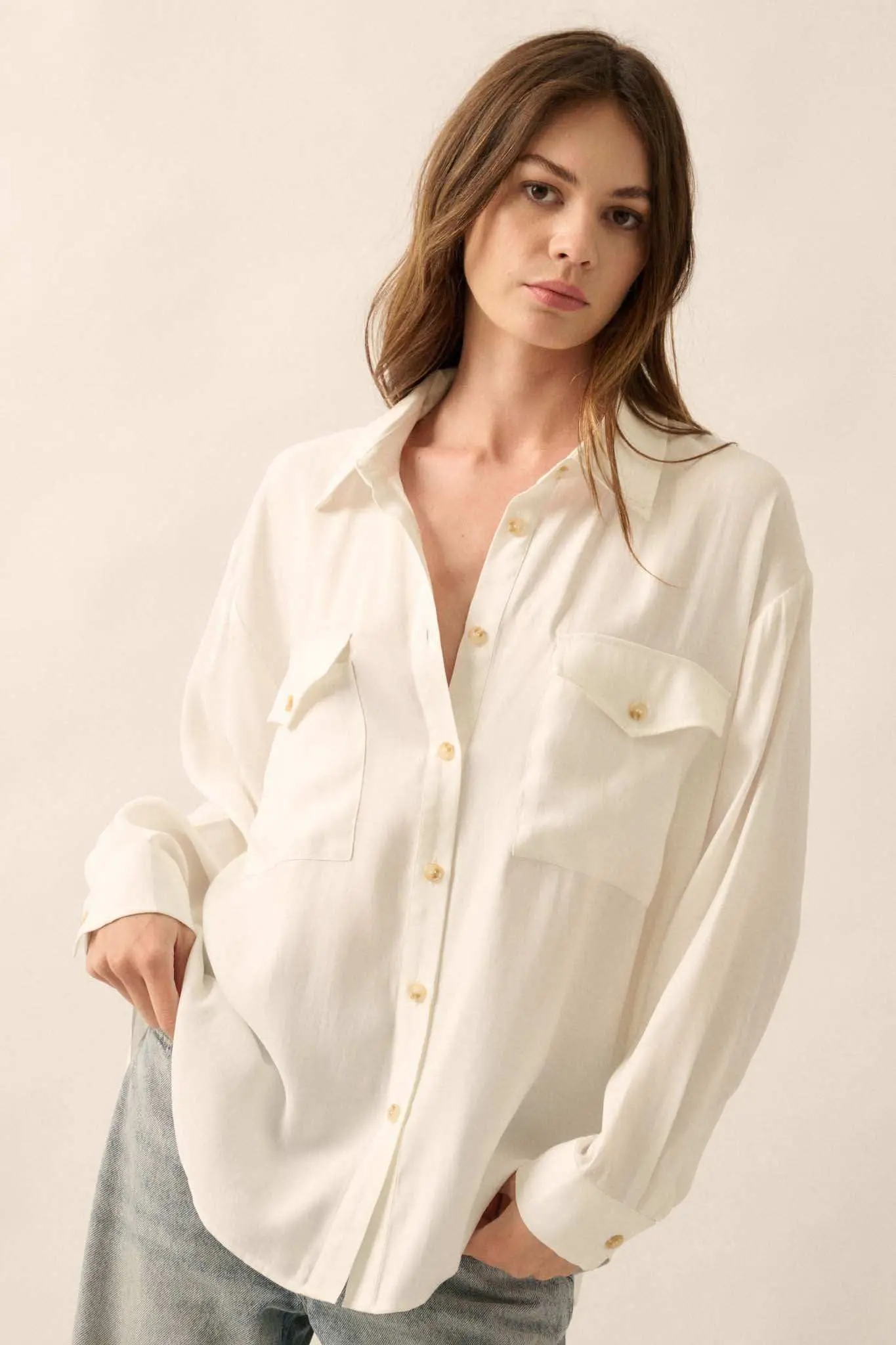Work Ethic Solid Button-Up Pocket Shirt - Image 11