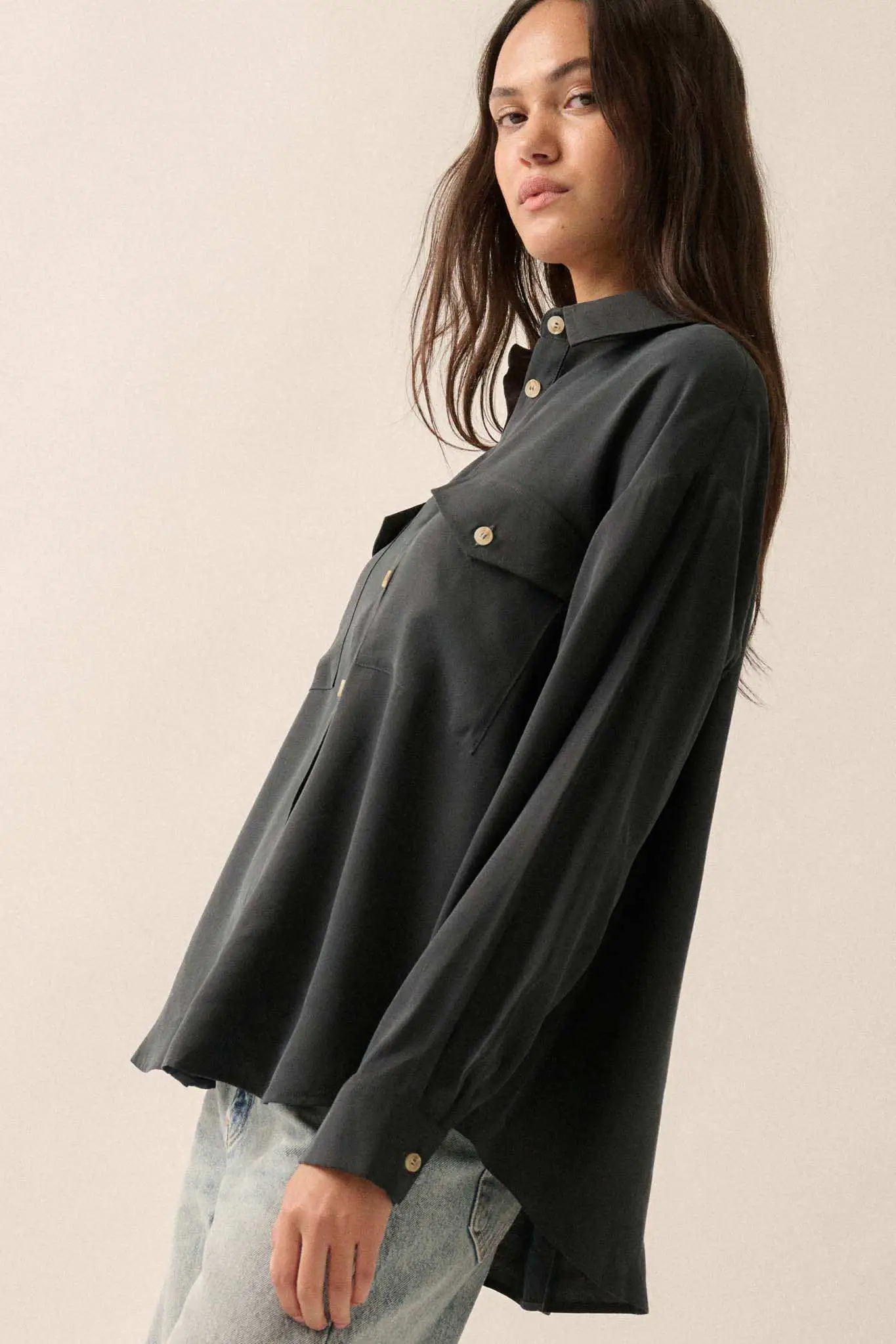 Work Ethic Solid Button-Up Pocket Shirt - Image 6