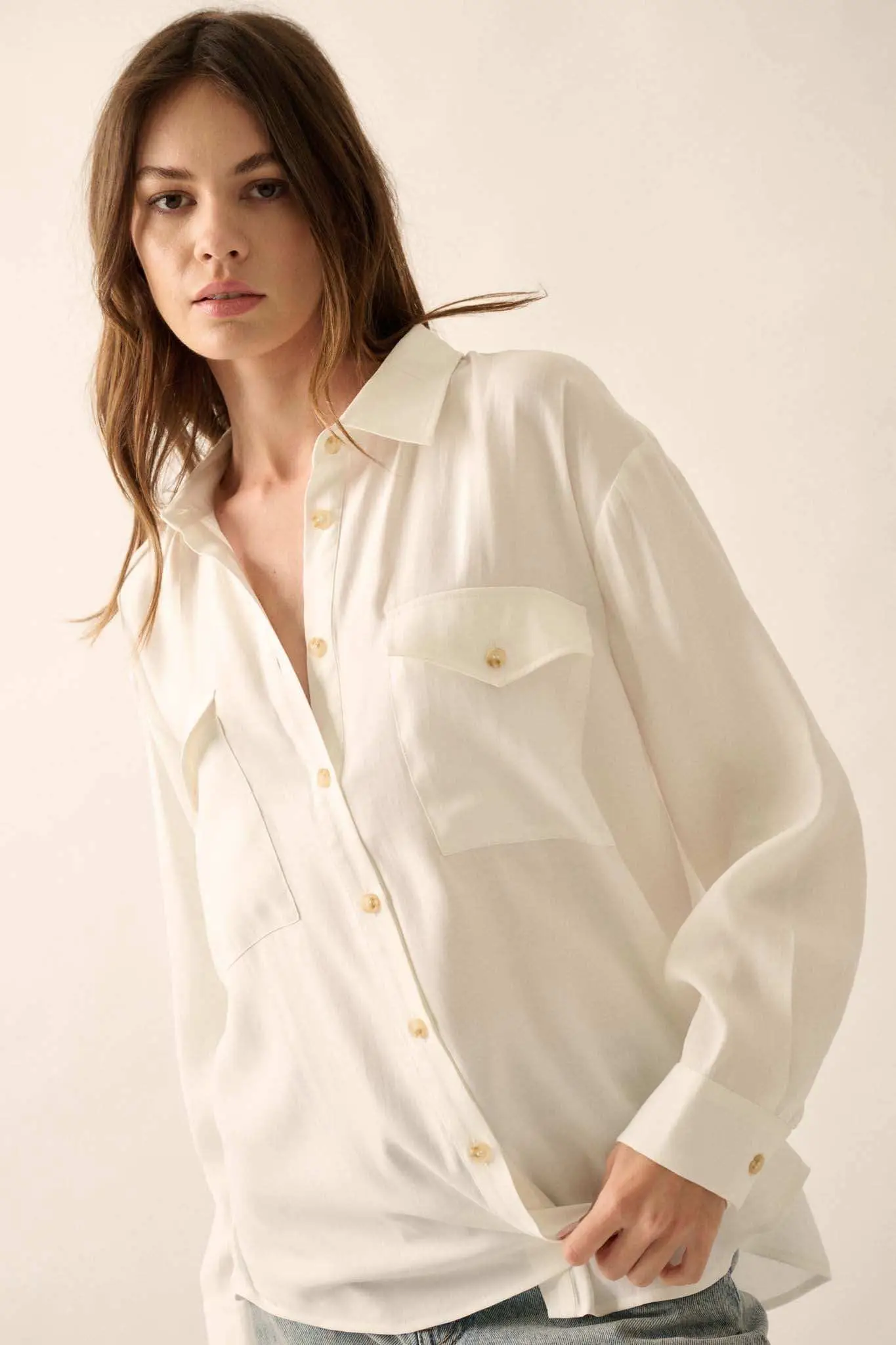 Work Ethic Solid Button-Up Pocket Shirt - Image 7