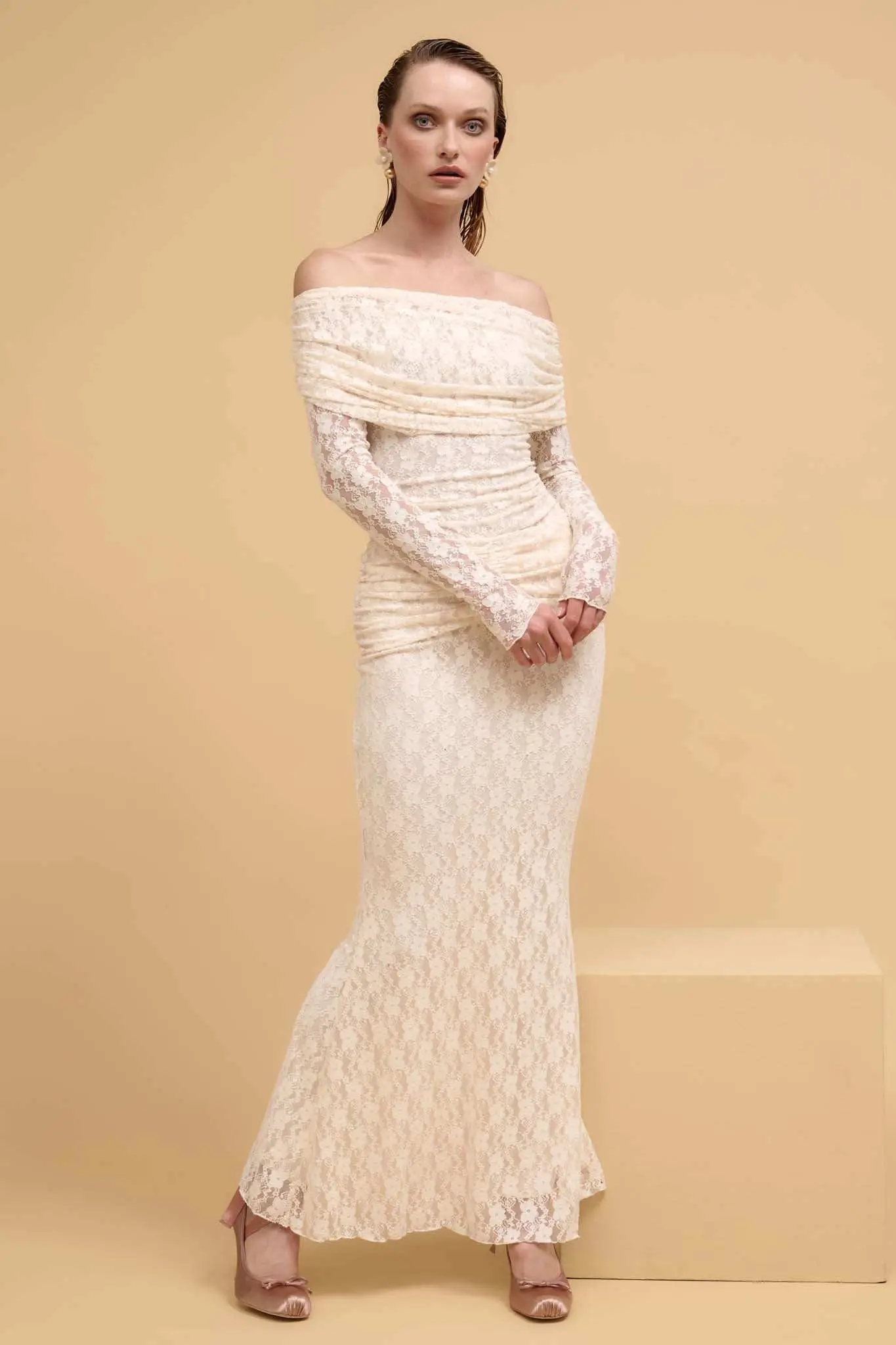 Written in the Stars Studded Lace Off-Shoulder Top - Image 10