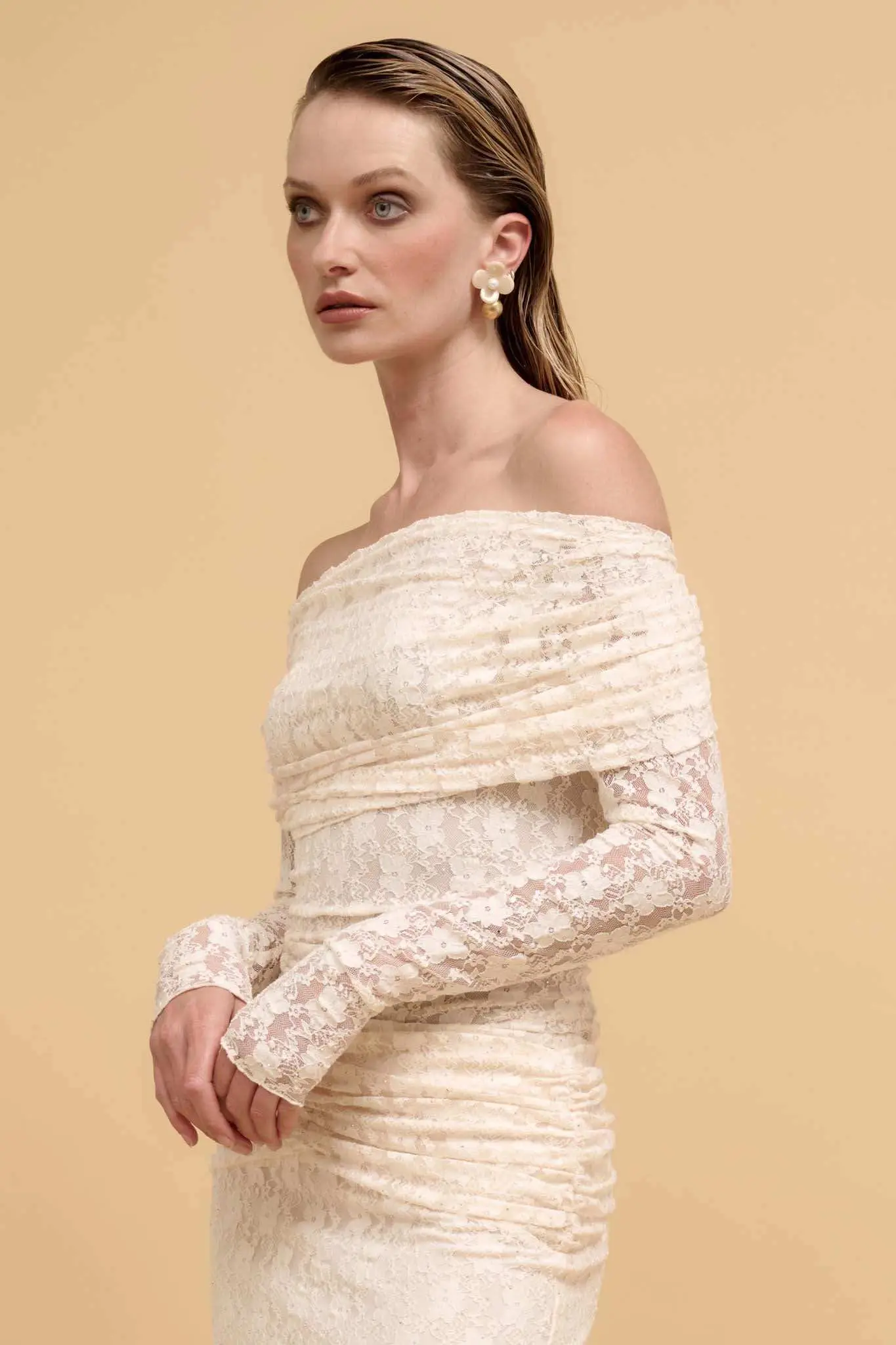 Written in the Stars Studded Lace Off-Shoulder Top - Image 11