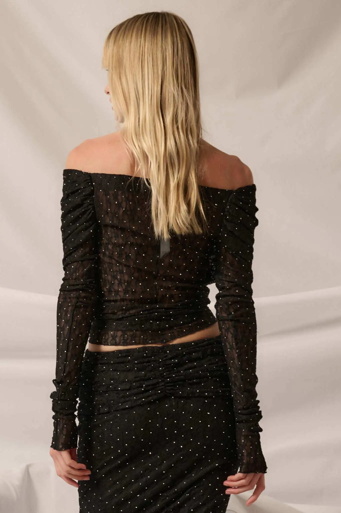 Written in the Stars Studded Lace Off-Shoulder Top - Image 6
